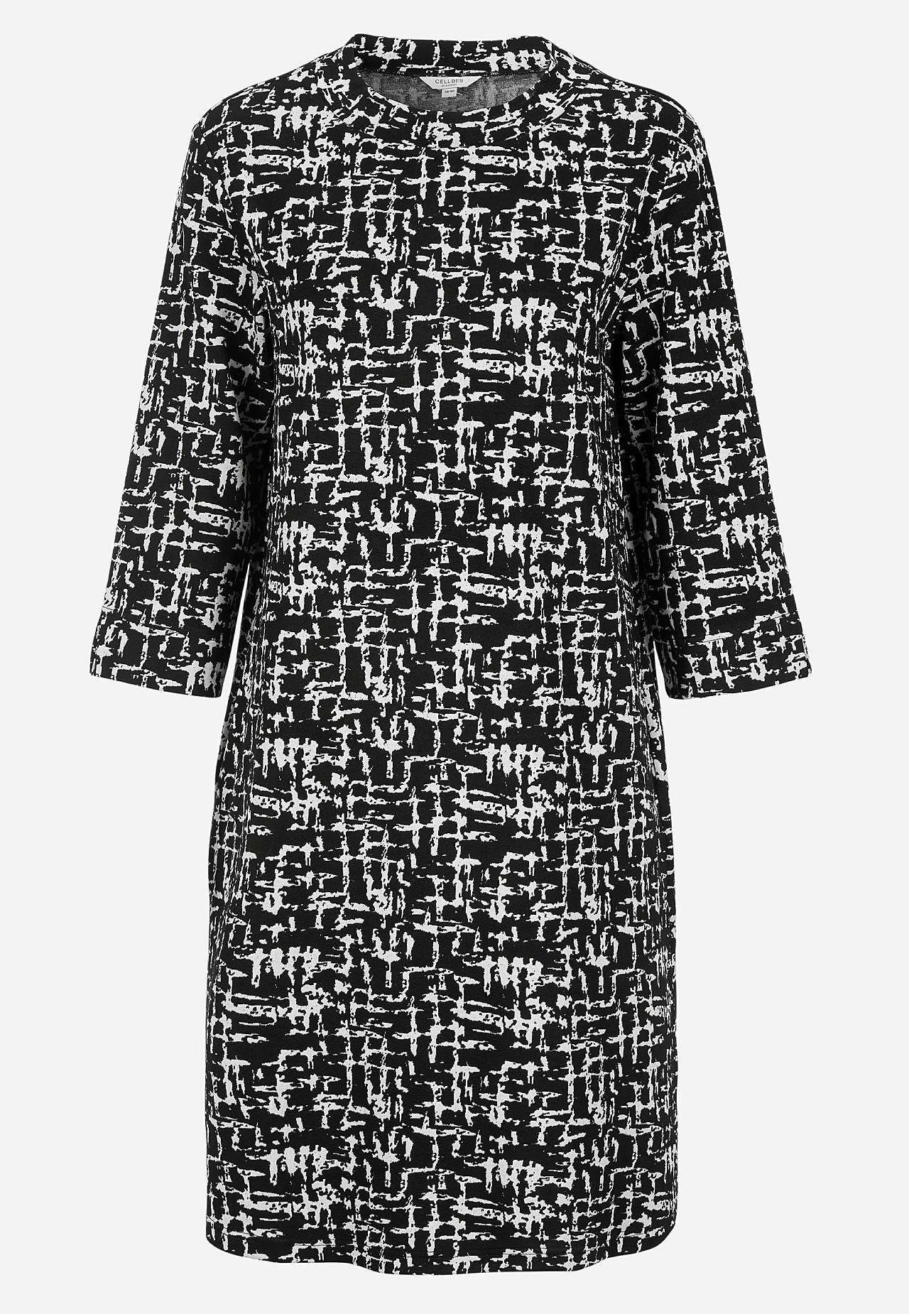 Gemustertes Kleid mit Seitentaschen