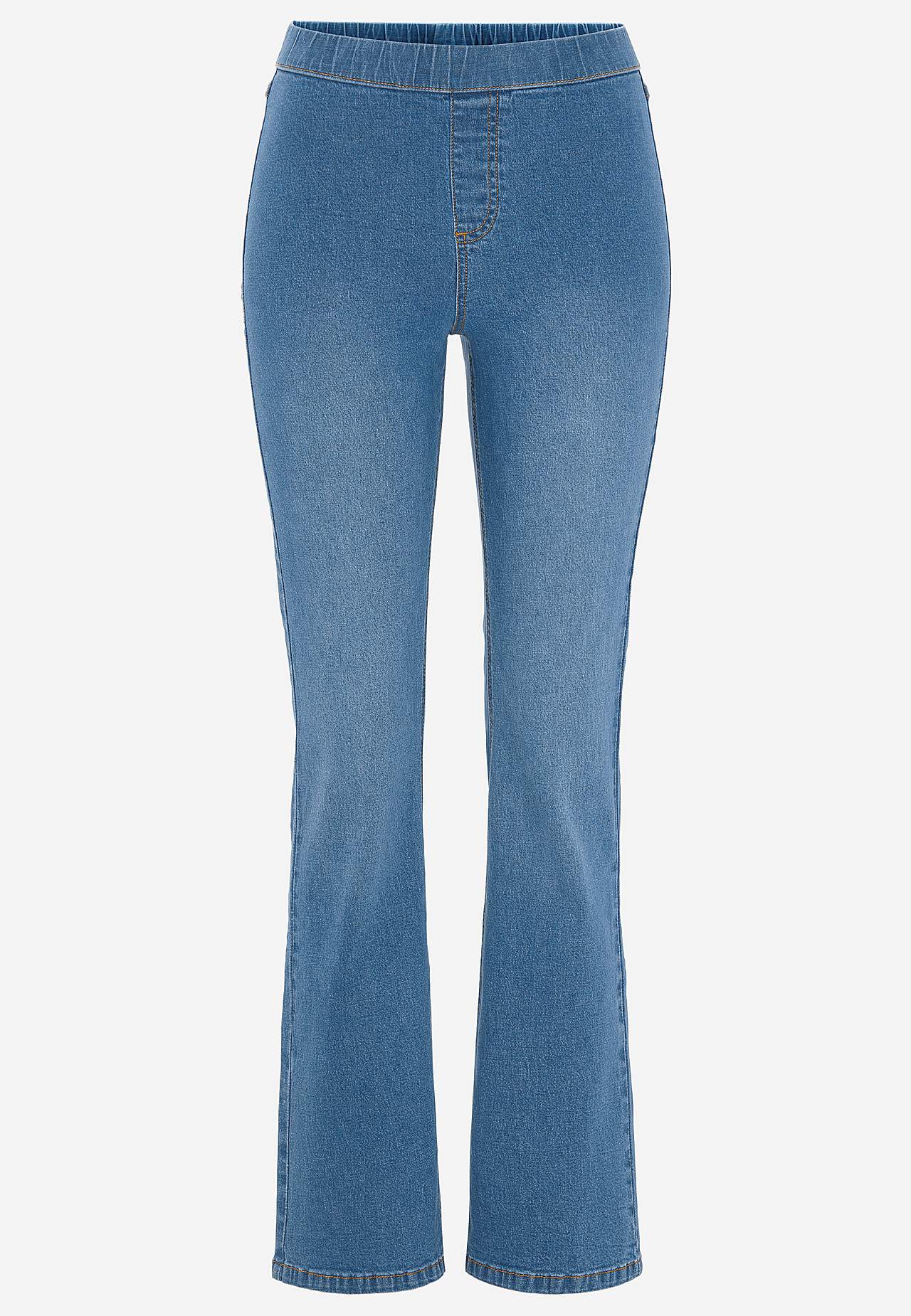 Elastische Jeggings mit Bootcut-Schnitt