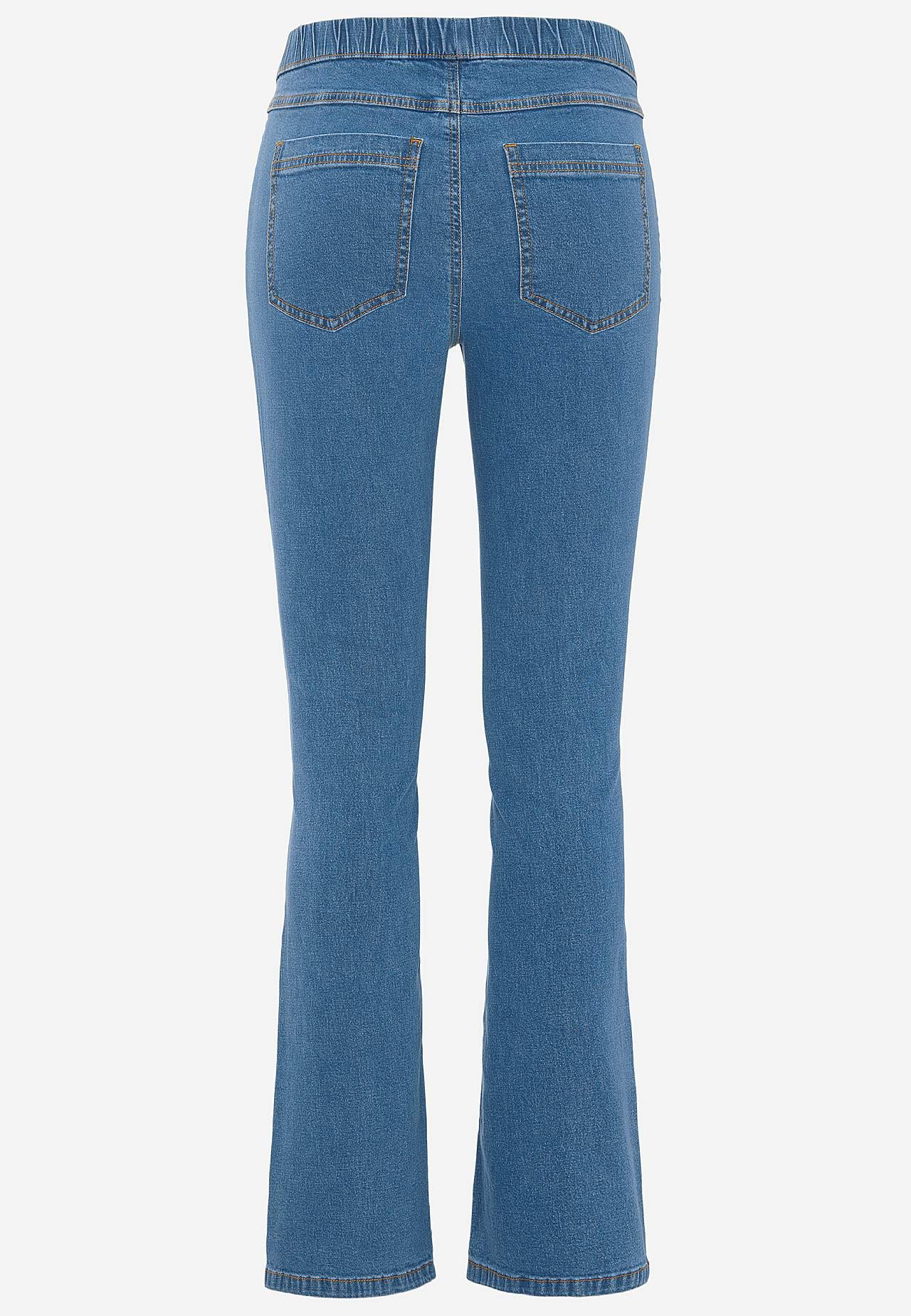 Elastische Jeggings mit Bootcut-Schnitt
