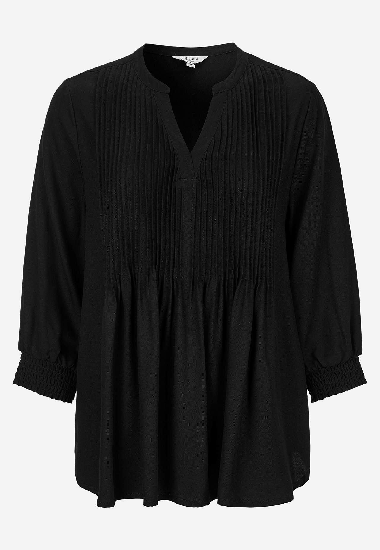 Bluse mit genähten Falten