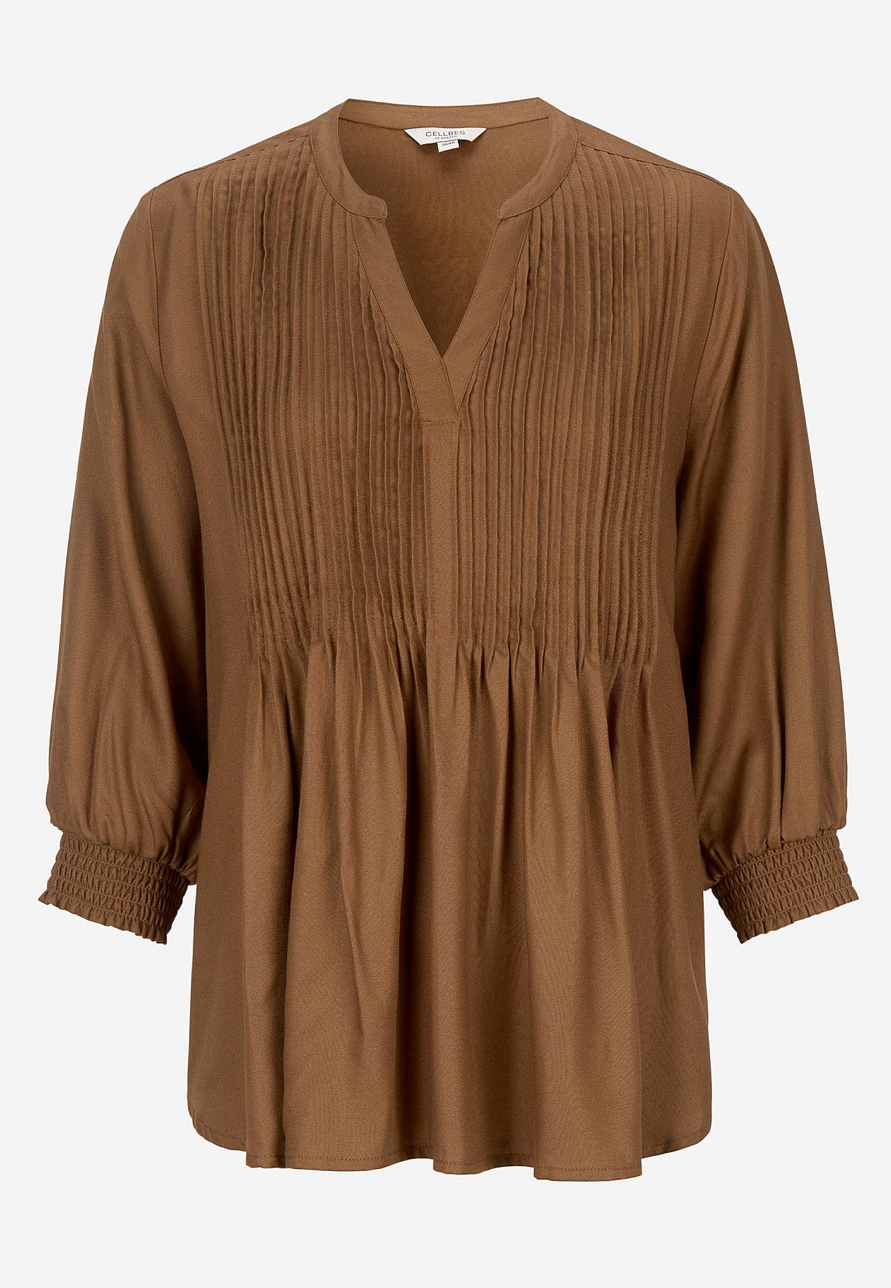Bluse mit genähten Falten