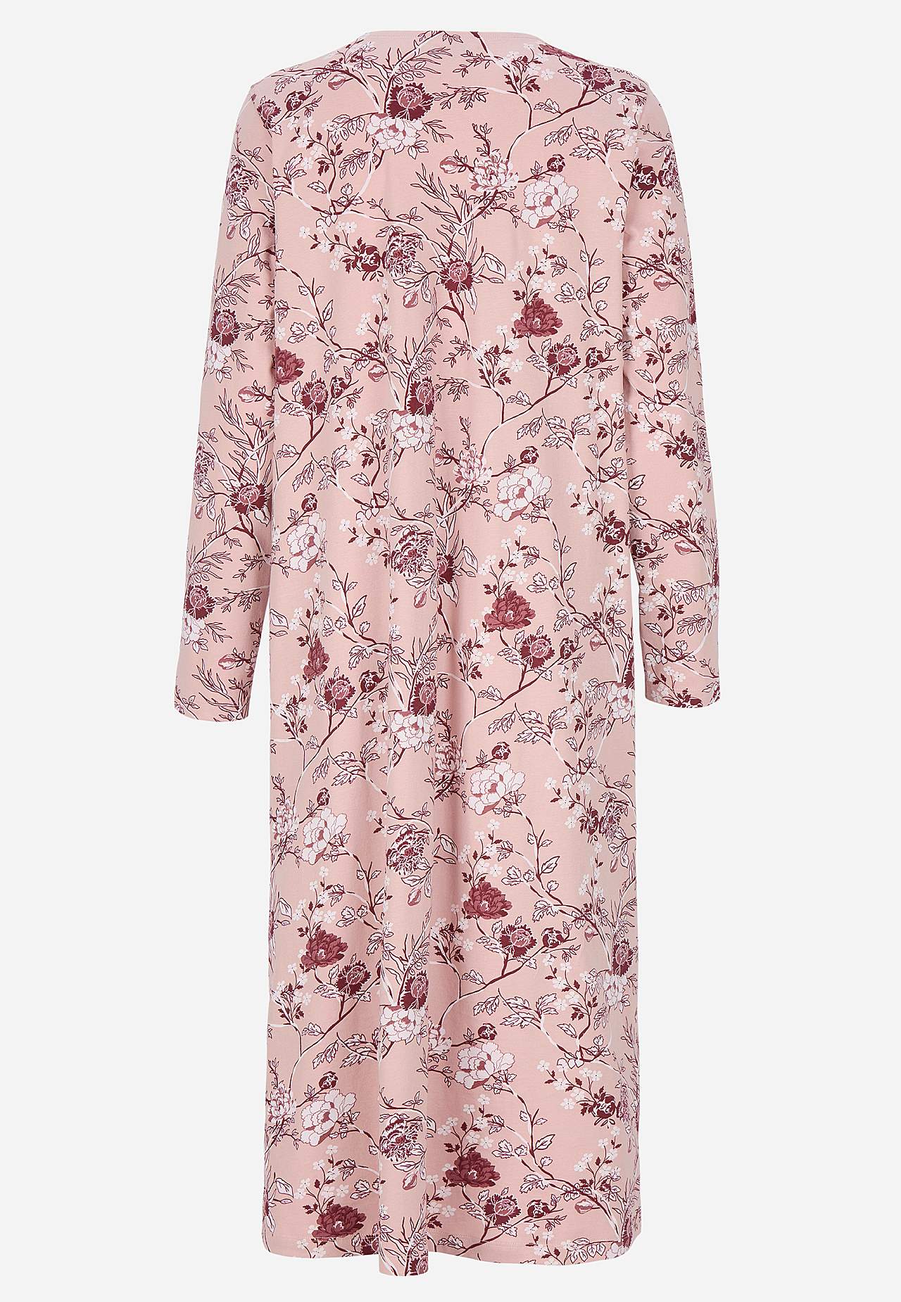 Blumiges Nachtkleid mit langen Ärmeln