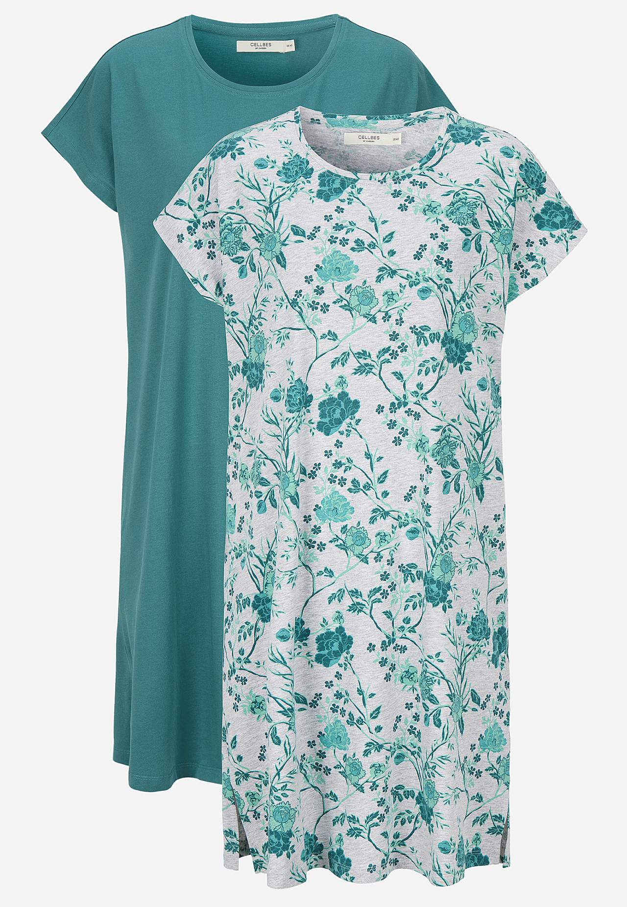 Kurzärmliges Nachtkleid 2er-Pack