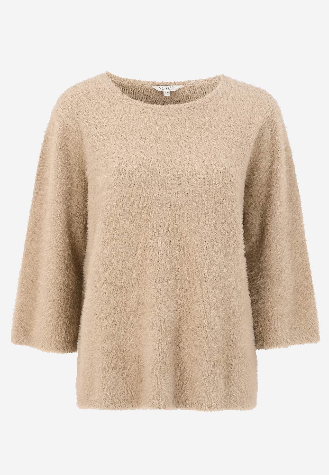 Gestrickter Pullover mit 3/4-Ärmeln