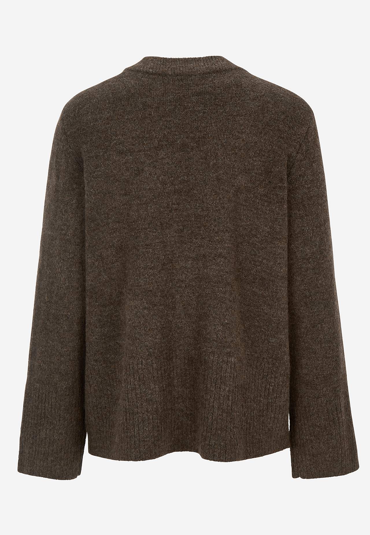 Gestrickter Pullover mit Rundhals