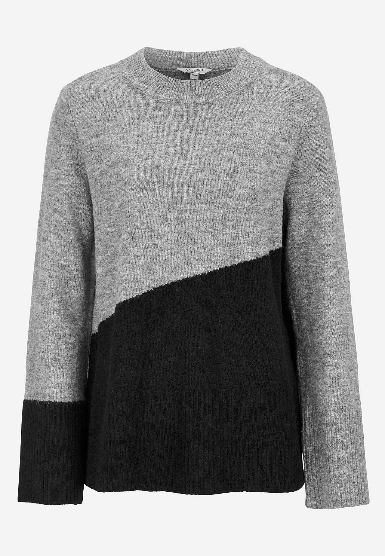 Gestrickter Pullover mit Rundhals