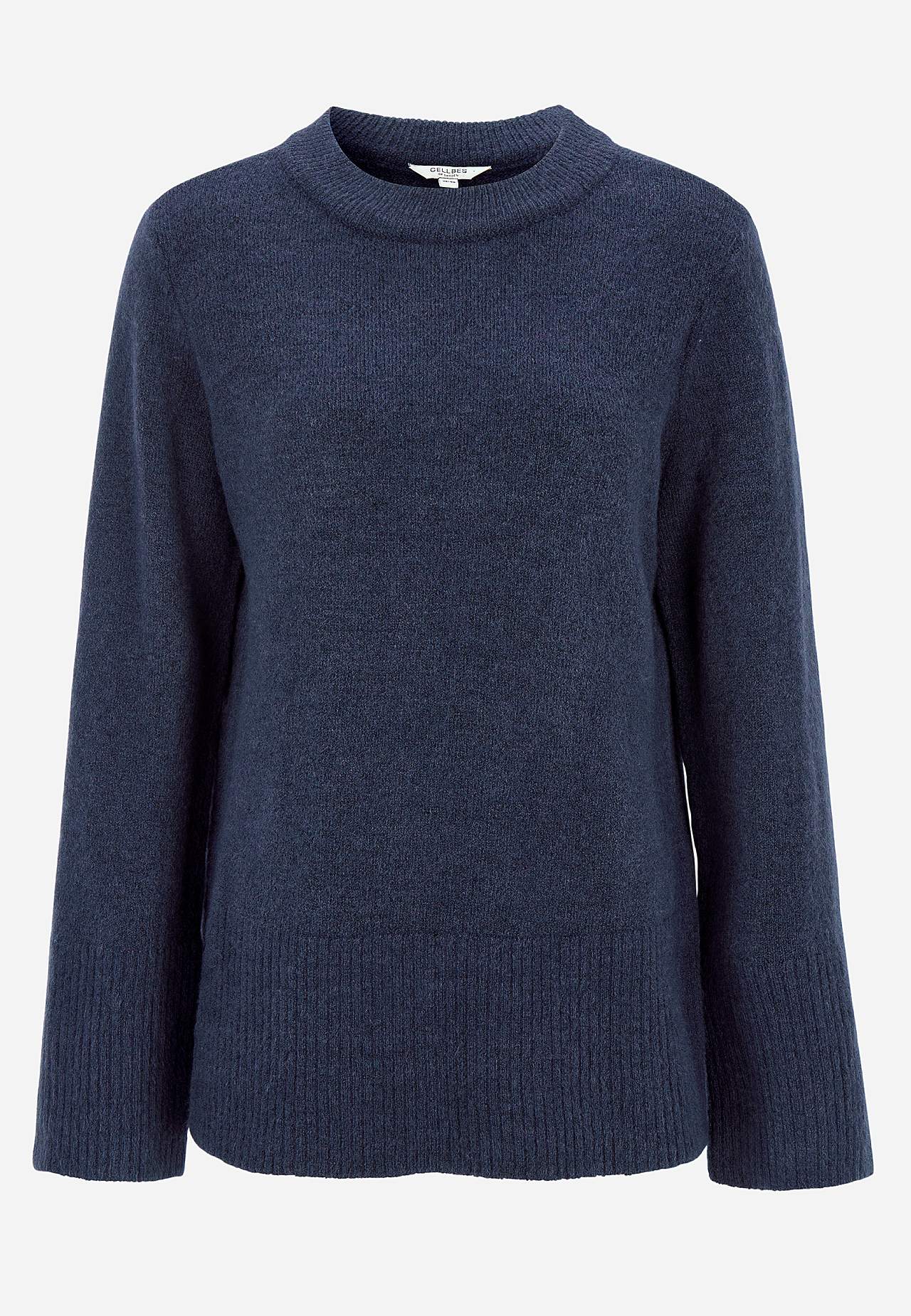 Gestrickter Pullover mit Rundhals