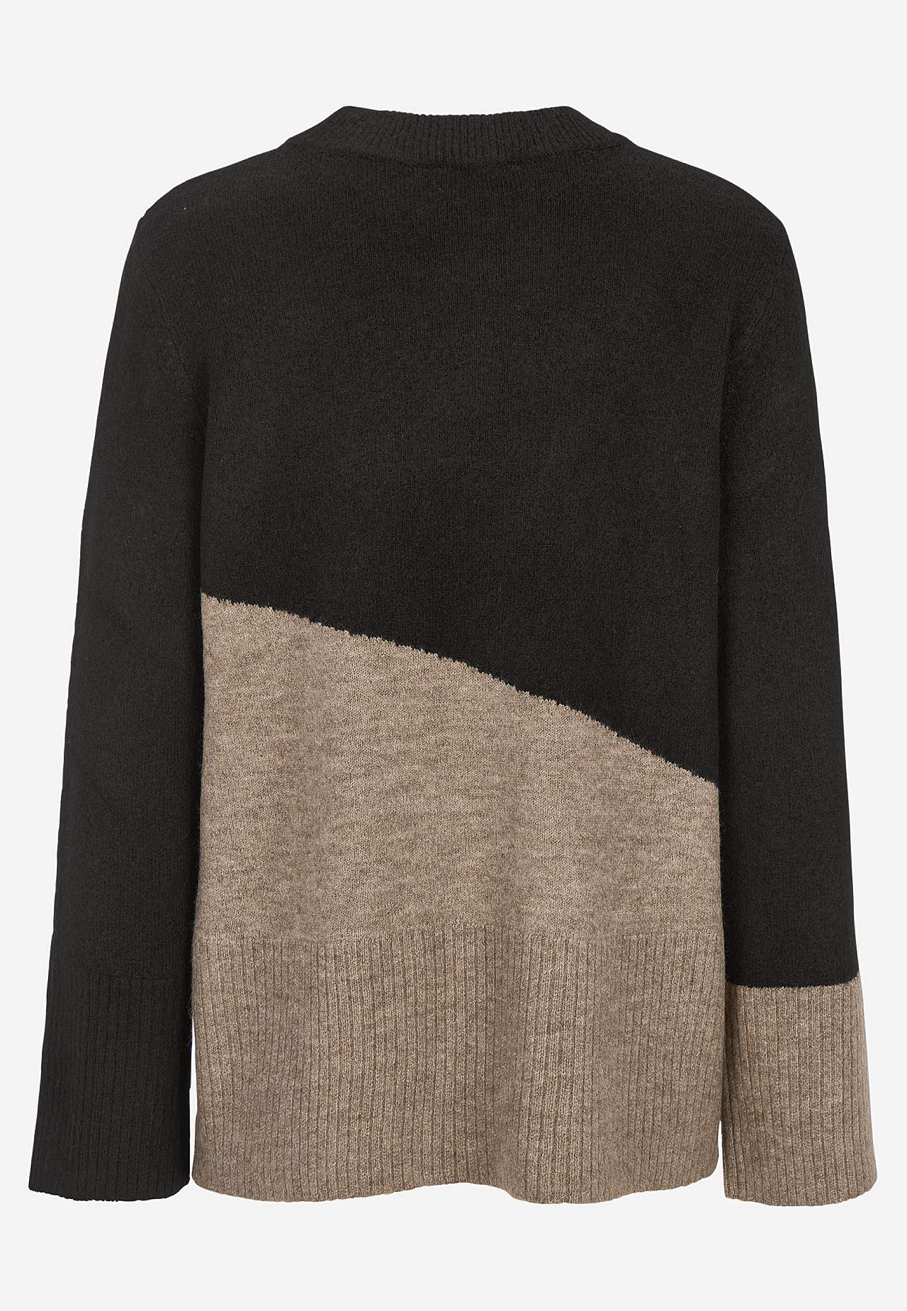 Gestrickter Pullover mit Rundhals