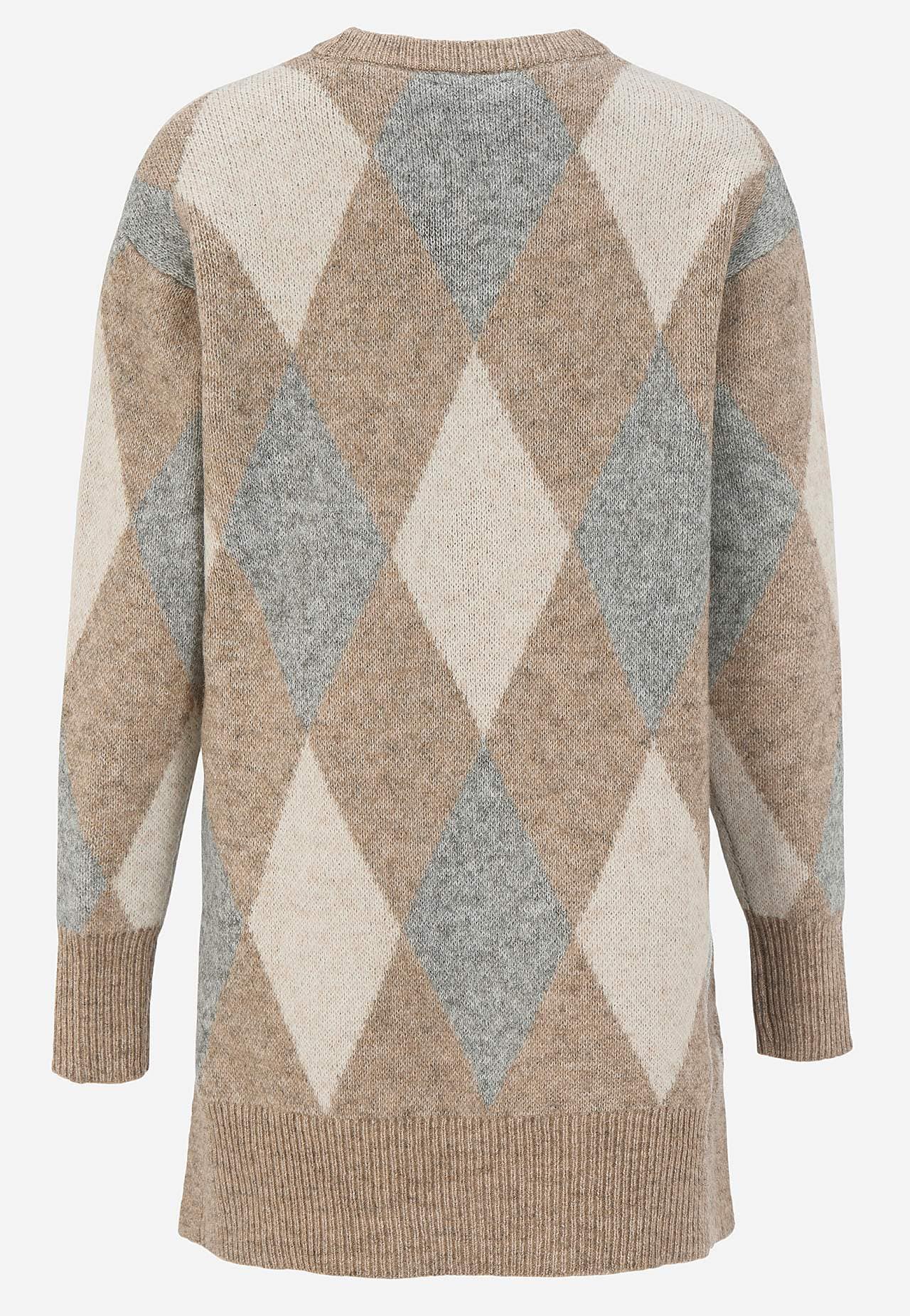 Gestrickte Tunika mit Schlitzen