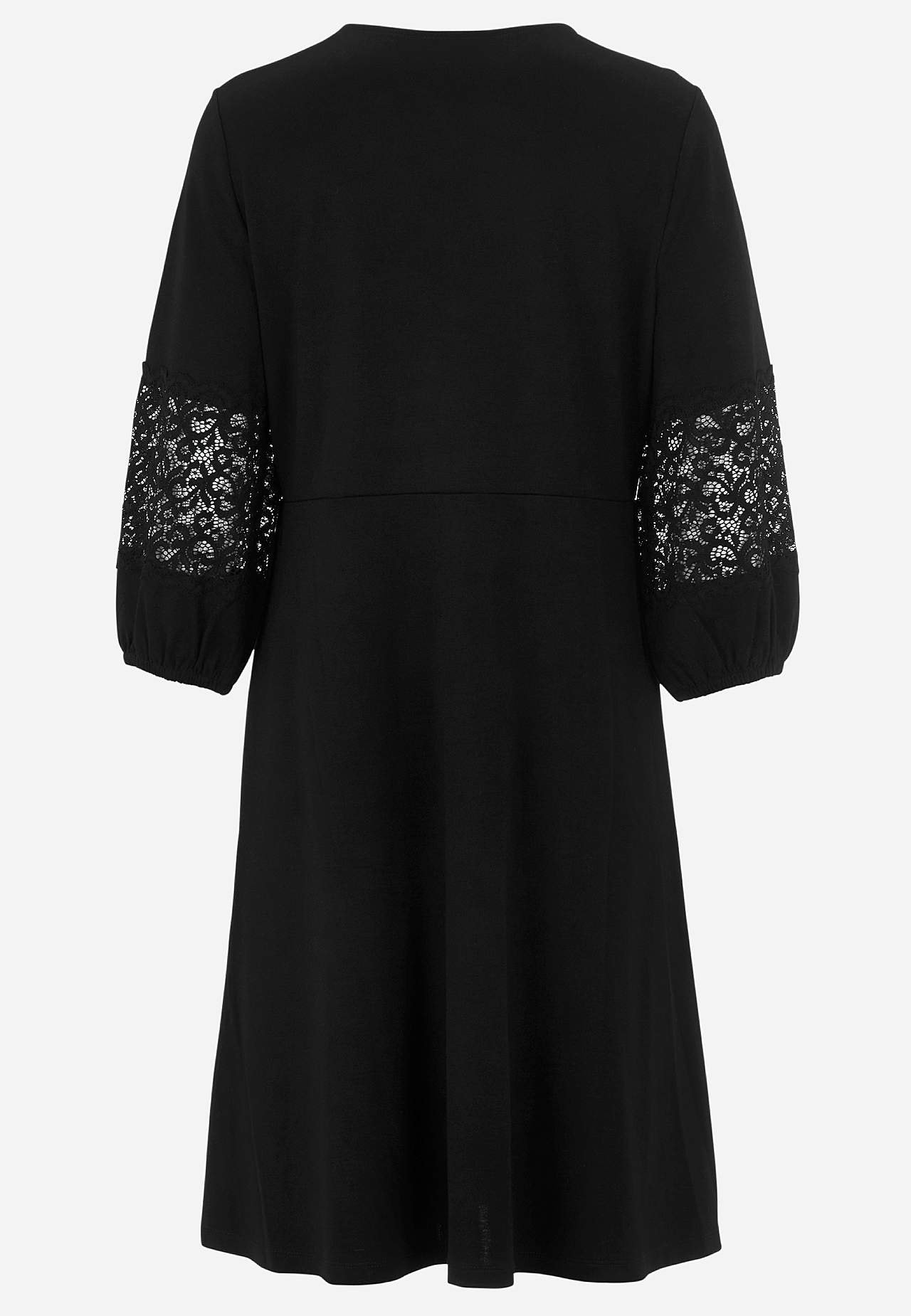 Viskosekleid mit Spitzendetails