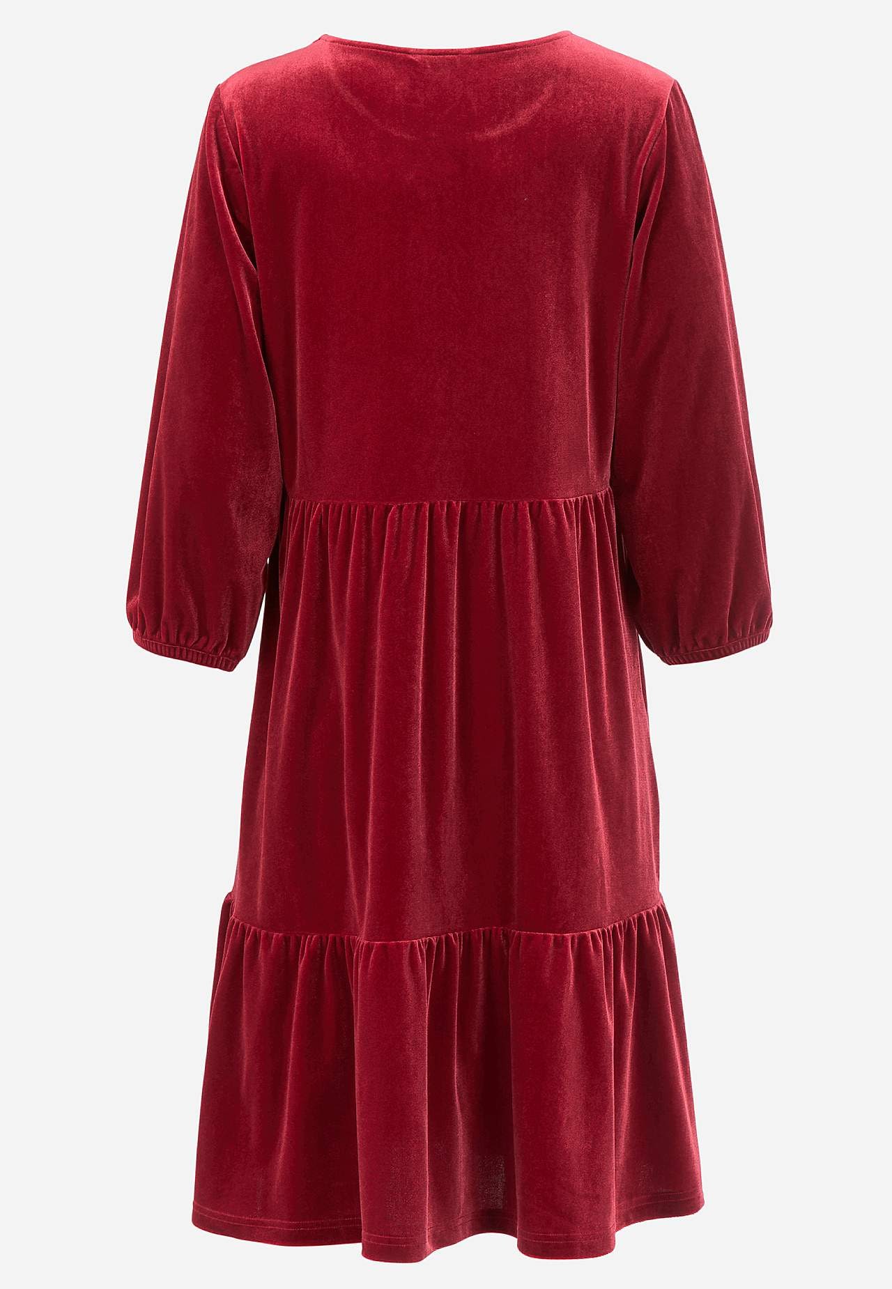 Samtkleid mit Volants