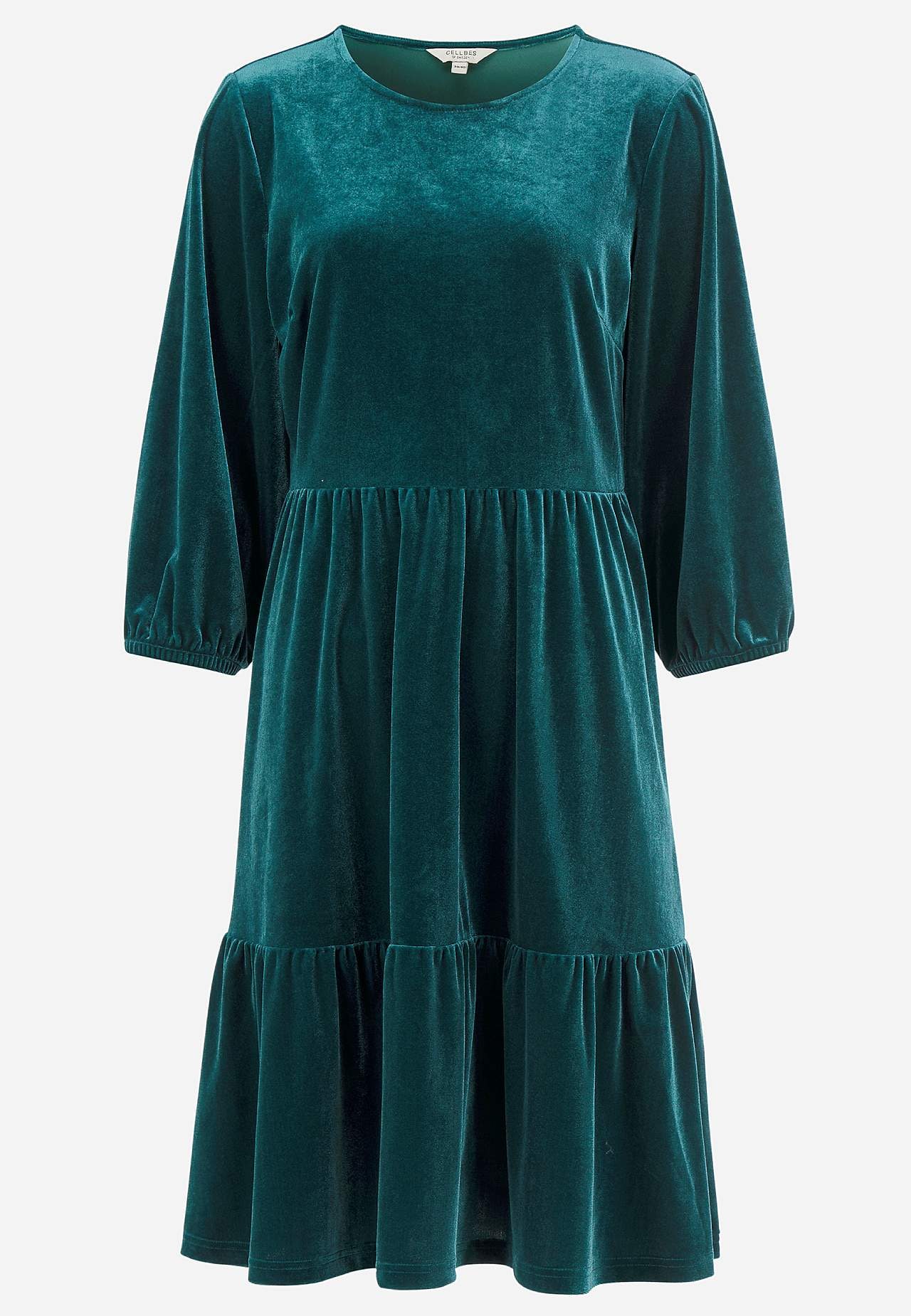 Samtkleid mit Volants