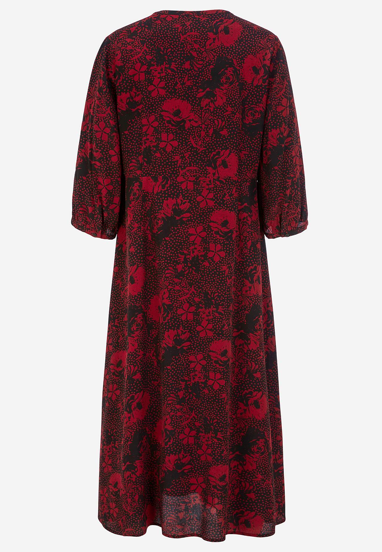 Kleid aus Viskose mit einem Blumen-Muster