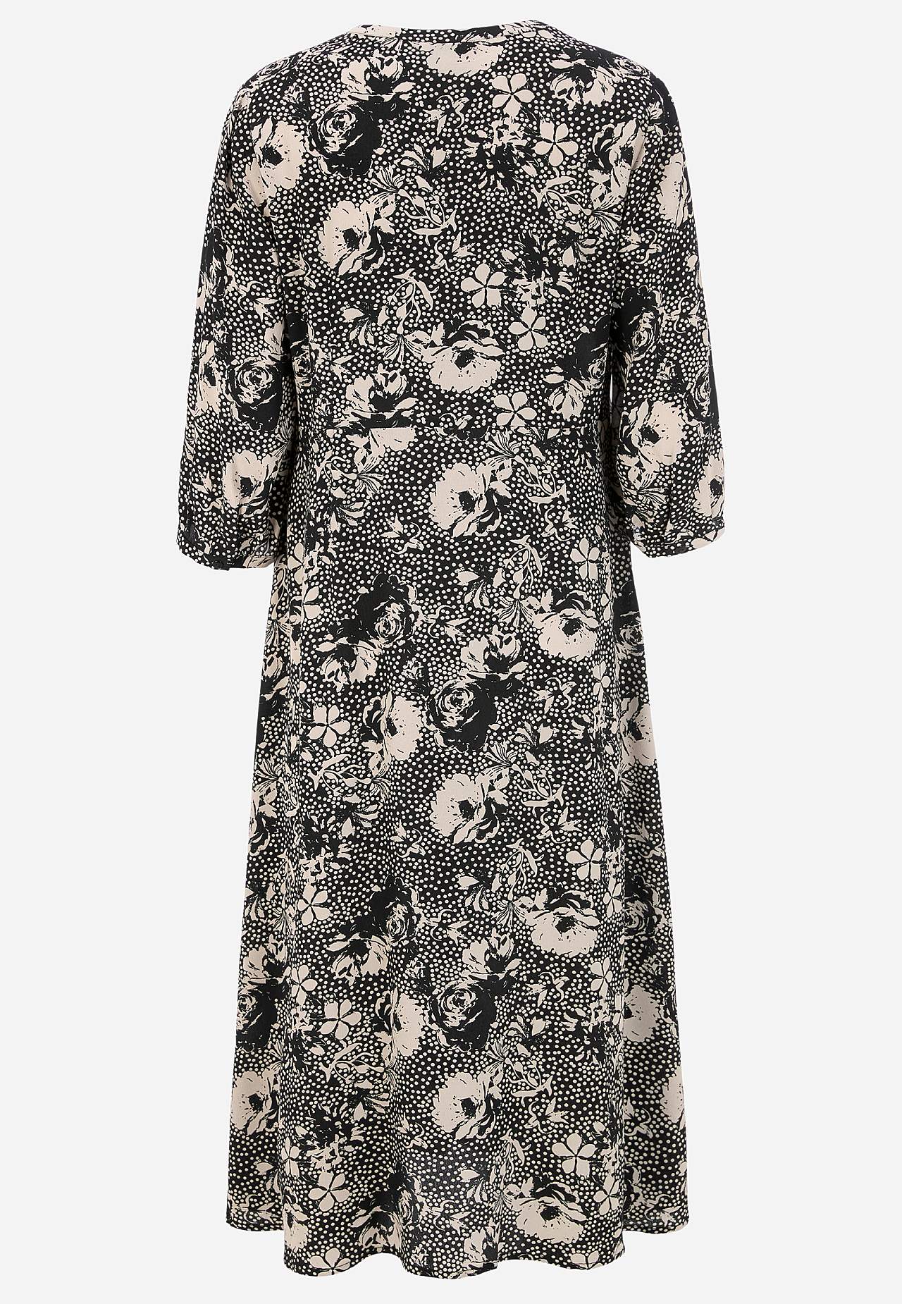 Kleid aus Viskose mit einem Blumen-Muster