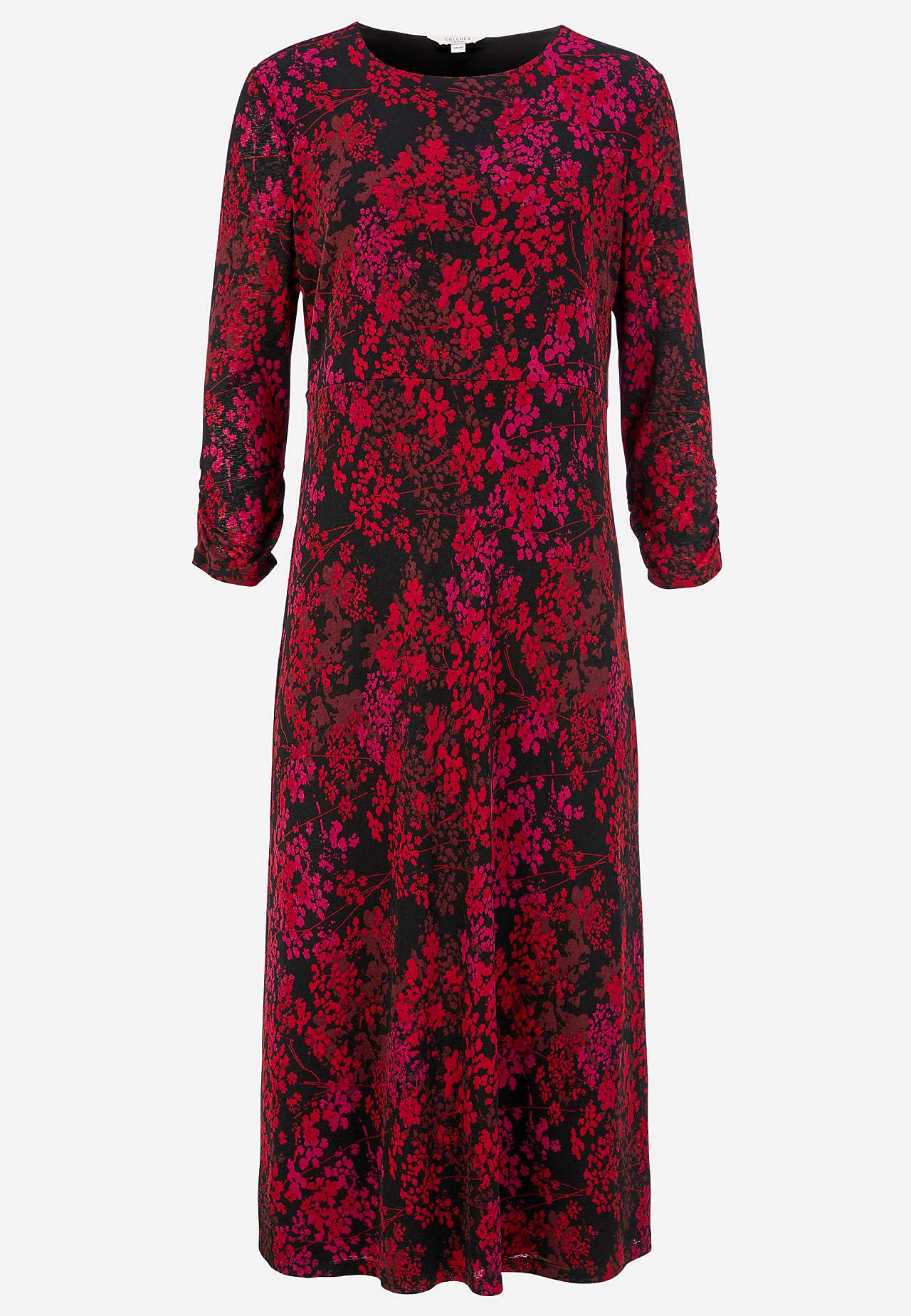 Midikleid mit einem Blumen-Muster