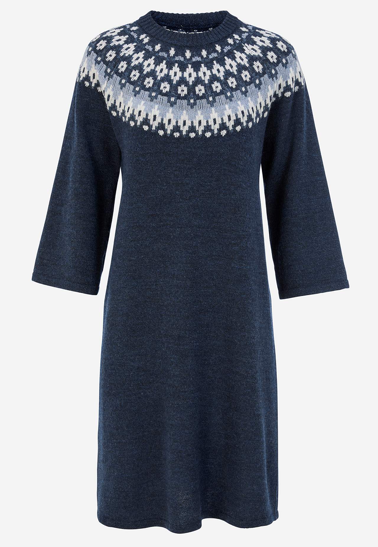 Gestricktes, jacquardgemustertes Kleid