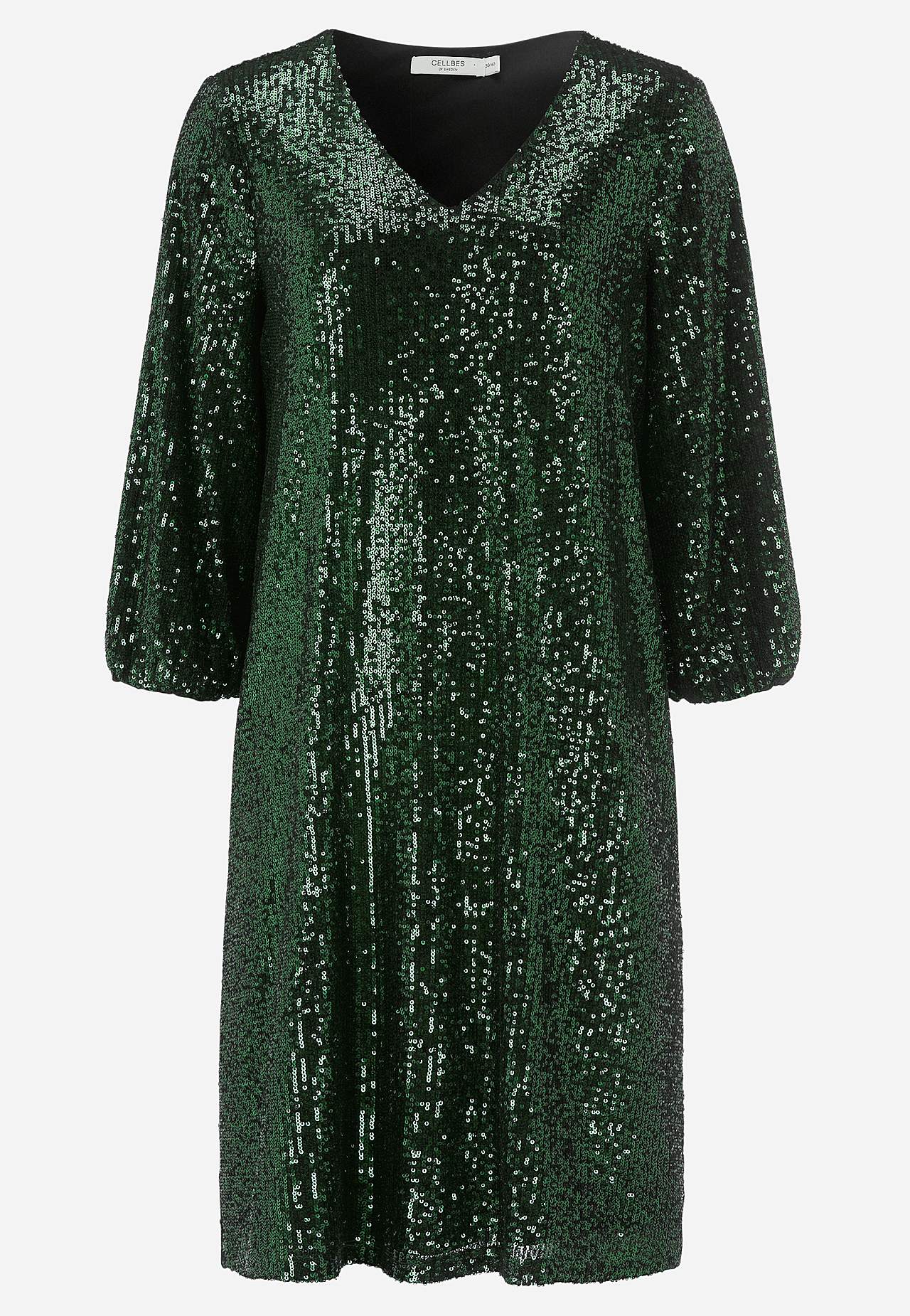 Paillettenkleid mit einem V-Ausschnitt