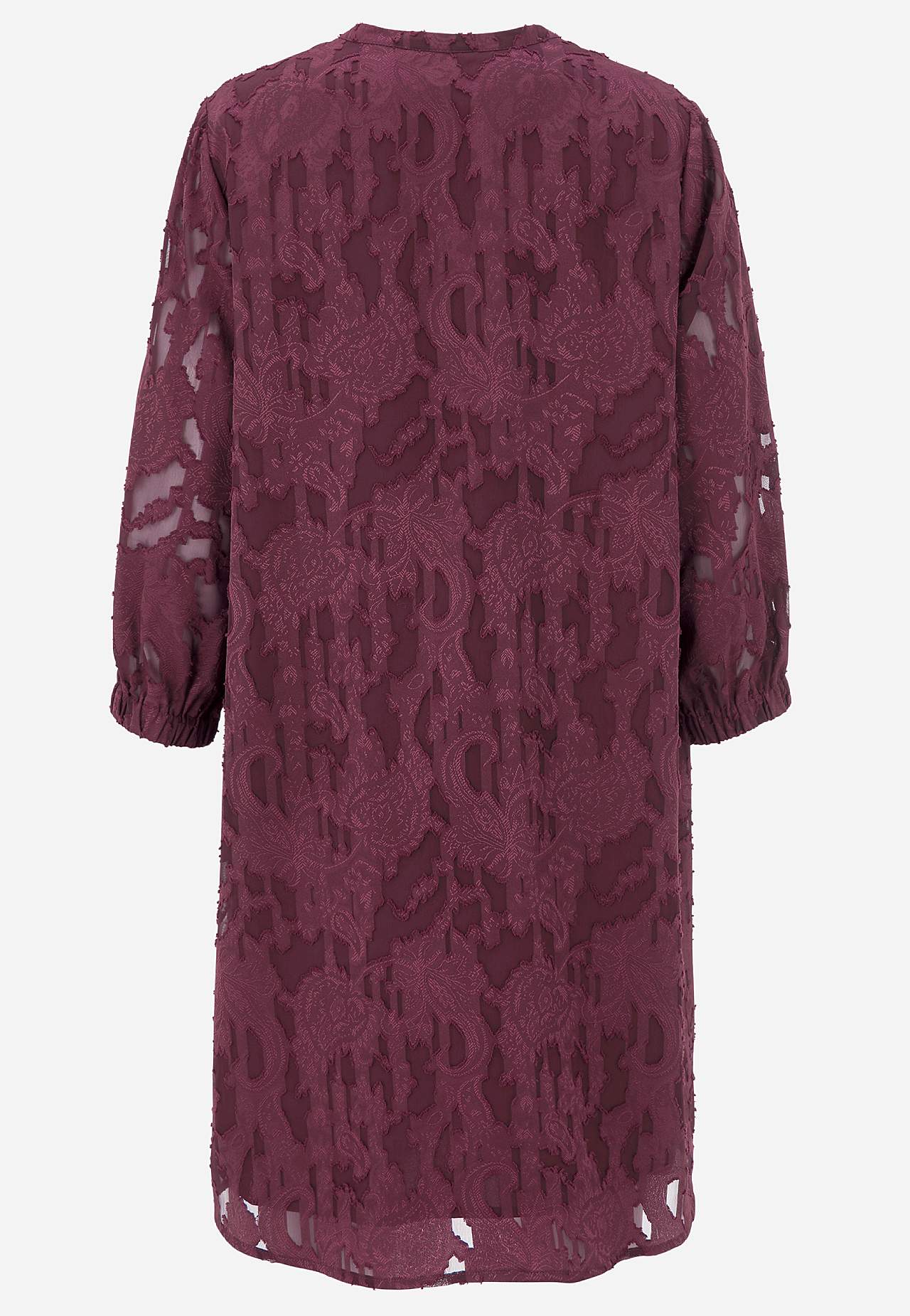 Durchsichtiges Kleid mit Jacquard-Gewebe