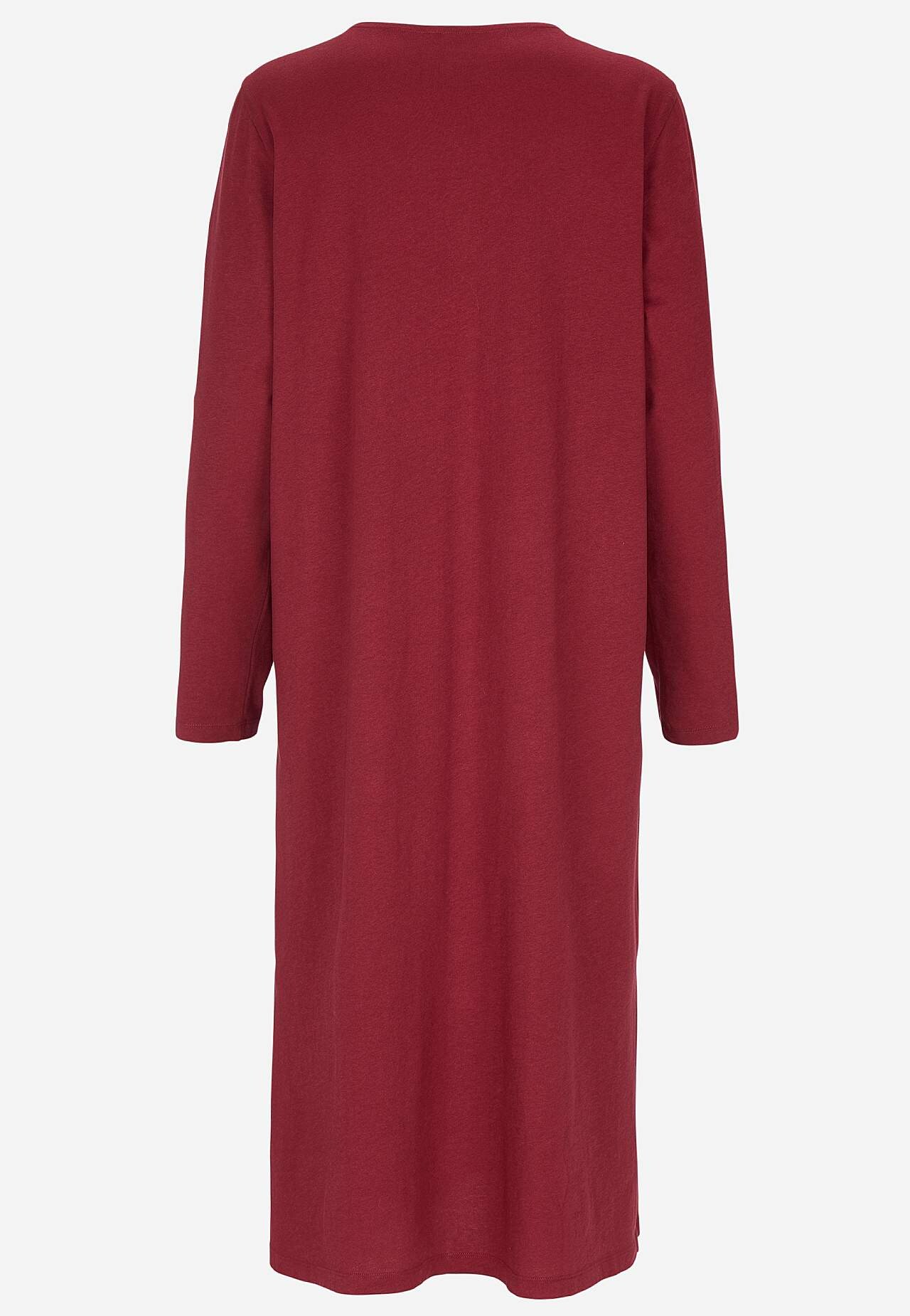 Langes Nachtkleid mit Spitzenborte
