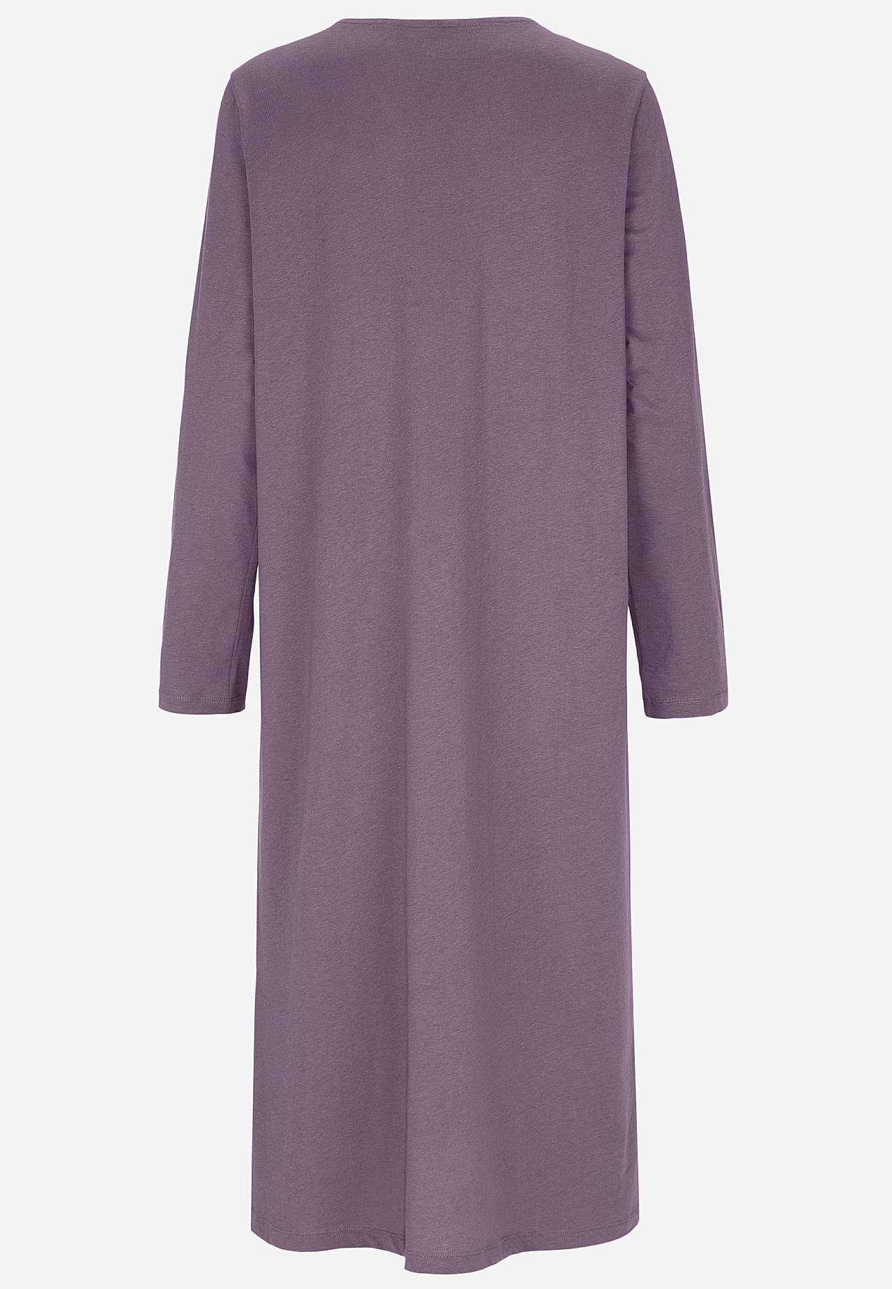 Langes Nachtkleid mit Spitzenborte