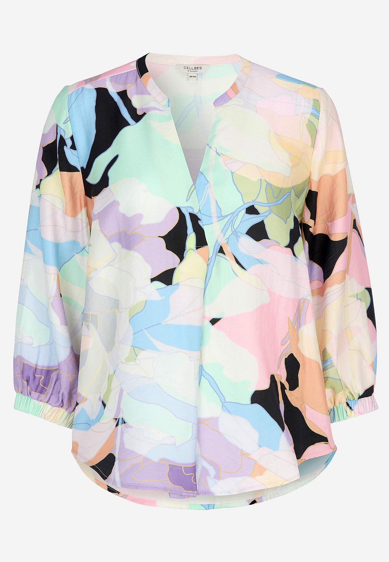 Gewebte, gemusterte Bluse