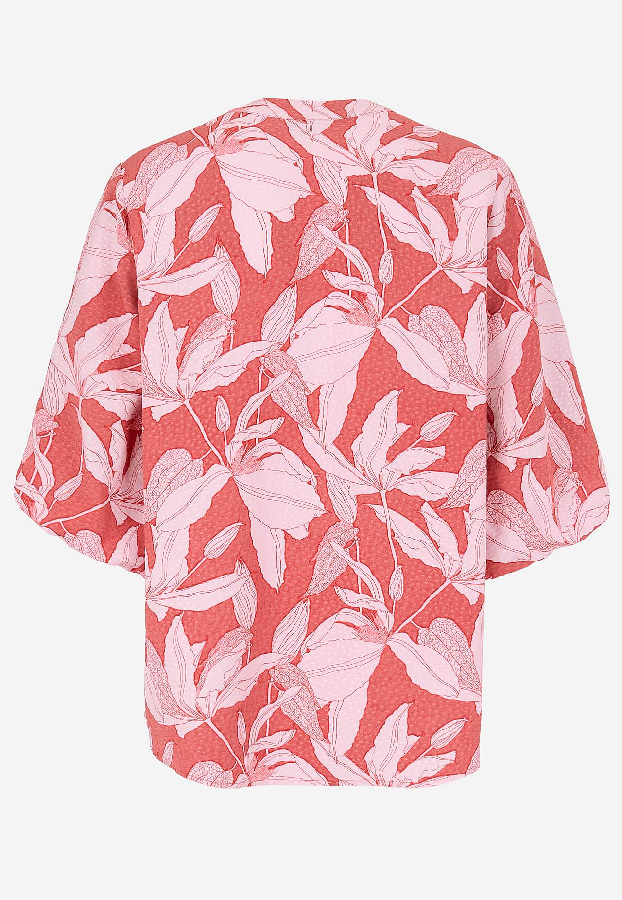 Gewebte Bluse mit Puffärmel