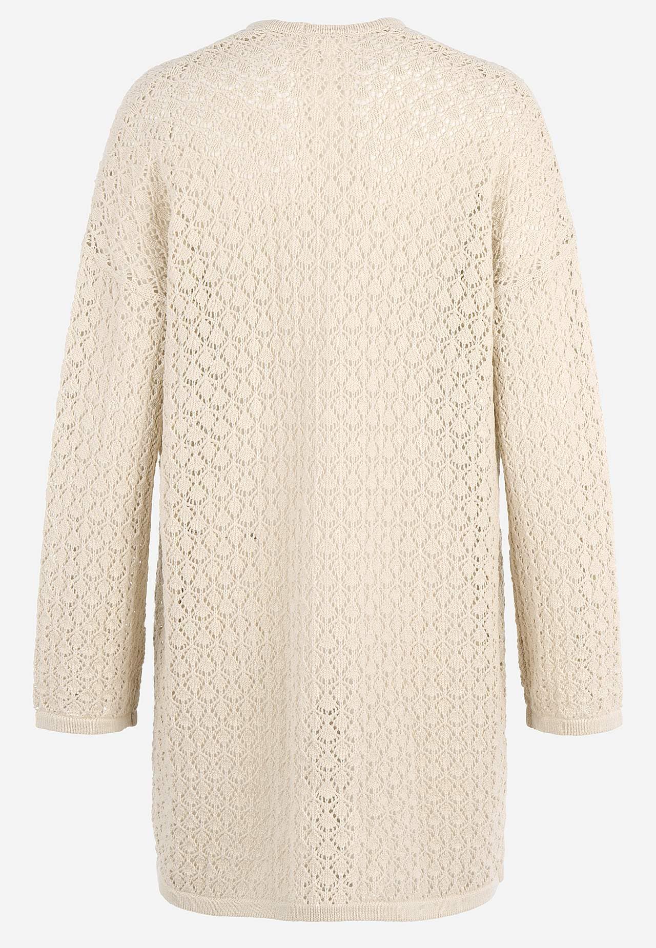 Gestrickter Cardigan mit Lochmuster