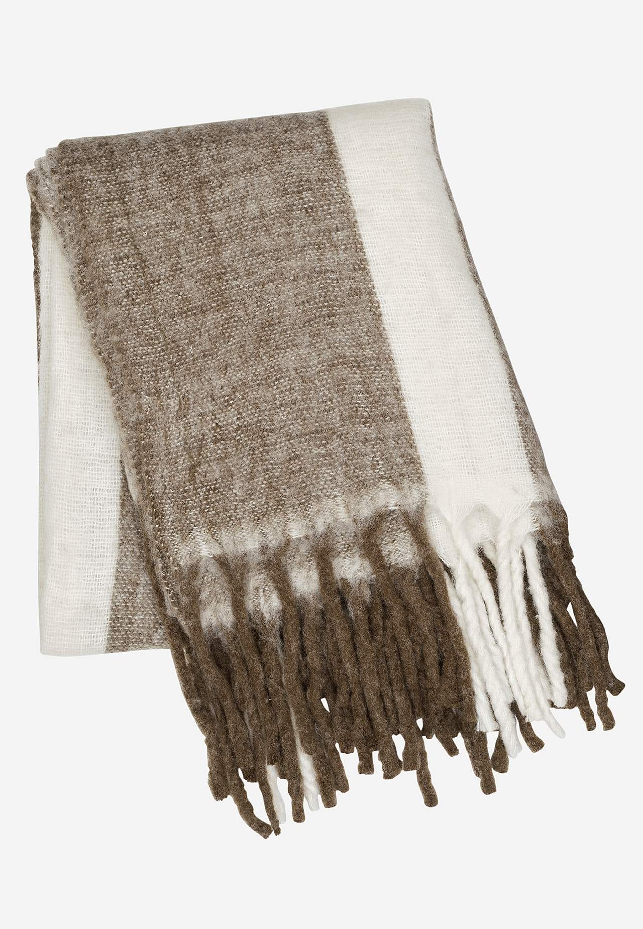 Flauschige, gestreifte Decke
