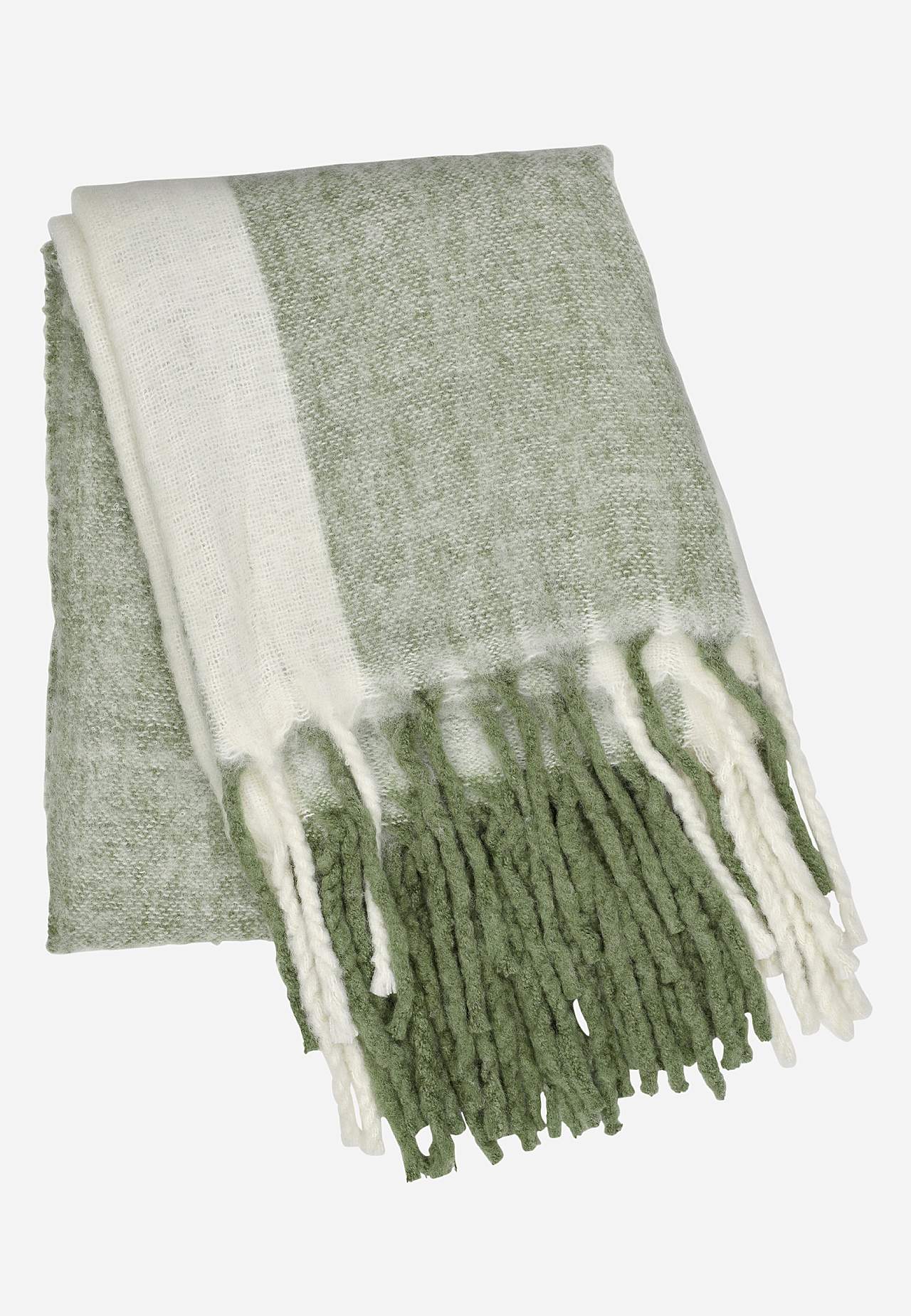 Flauschige, gestreifte Decke