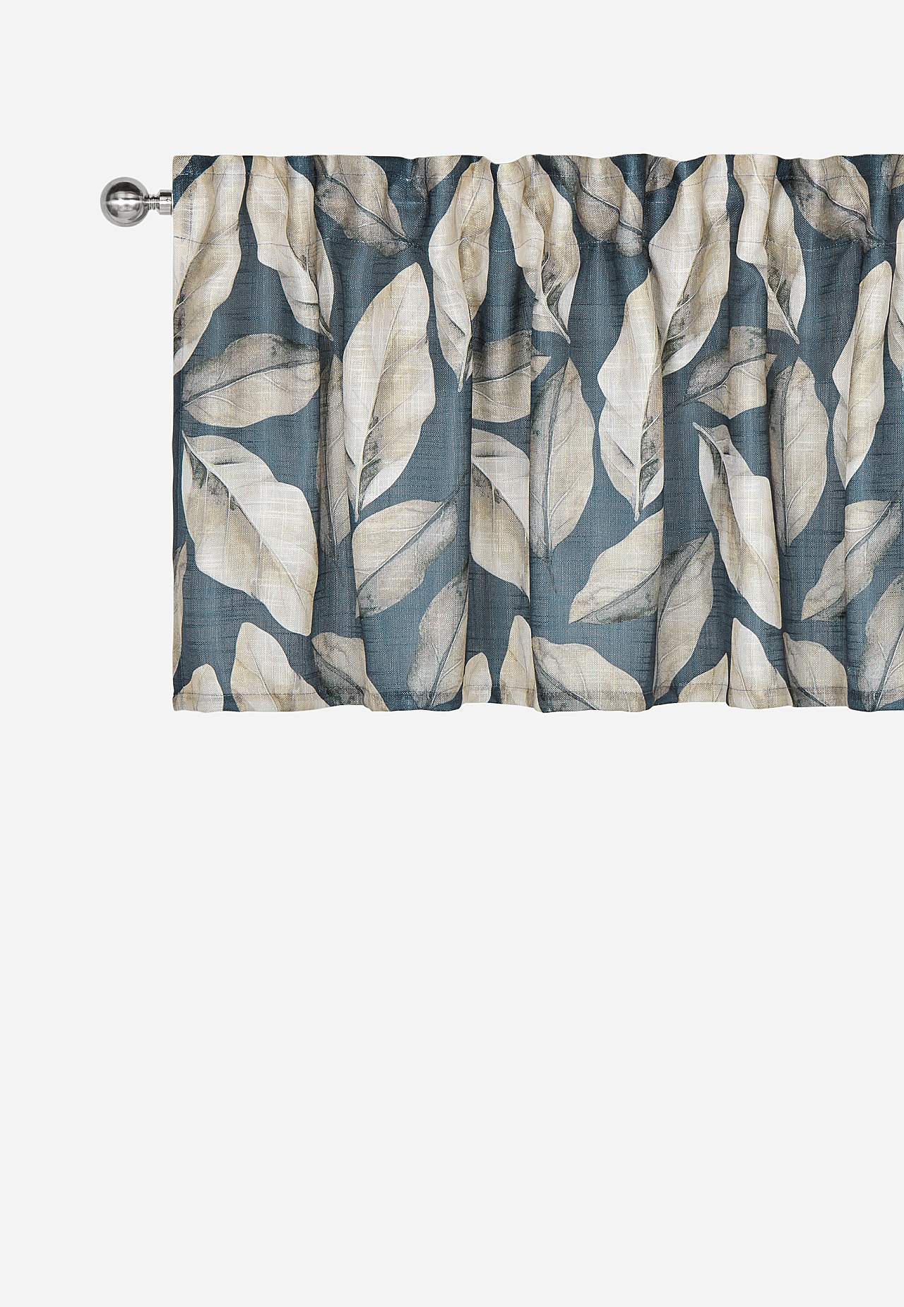 Querbehang mit Multiband mit Blattmuster