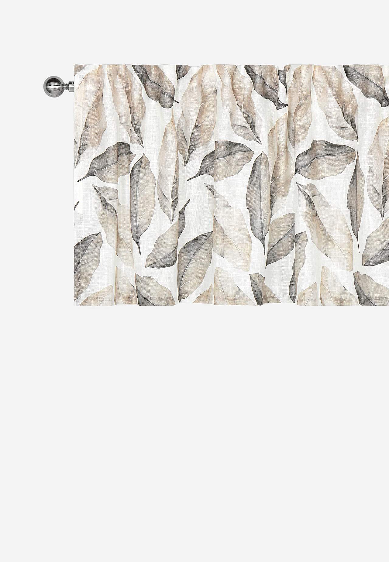 Querbehang mit Multiband mit Blattmuster