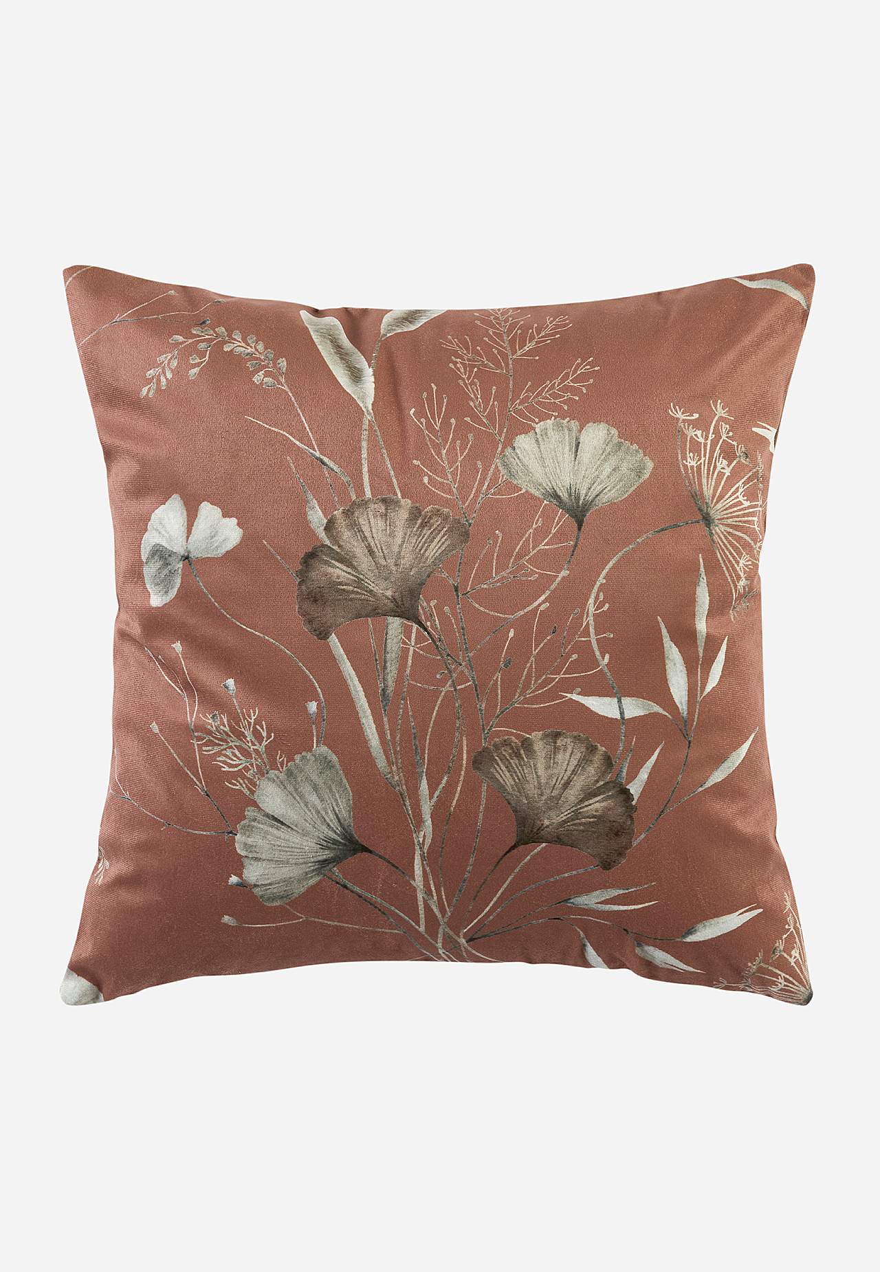 Samt-Kissenbezug mit Blumenmuster