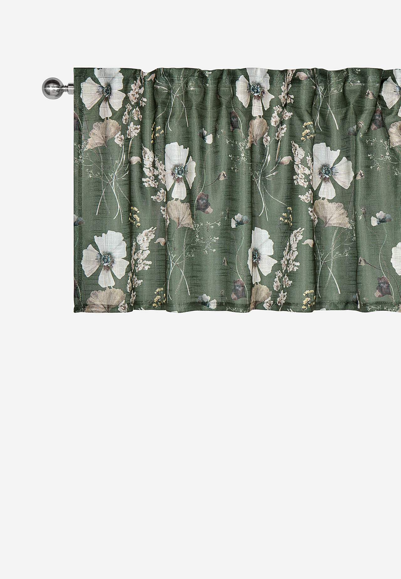 Querbehang mit Multiband mit einem Blumen-Muster