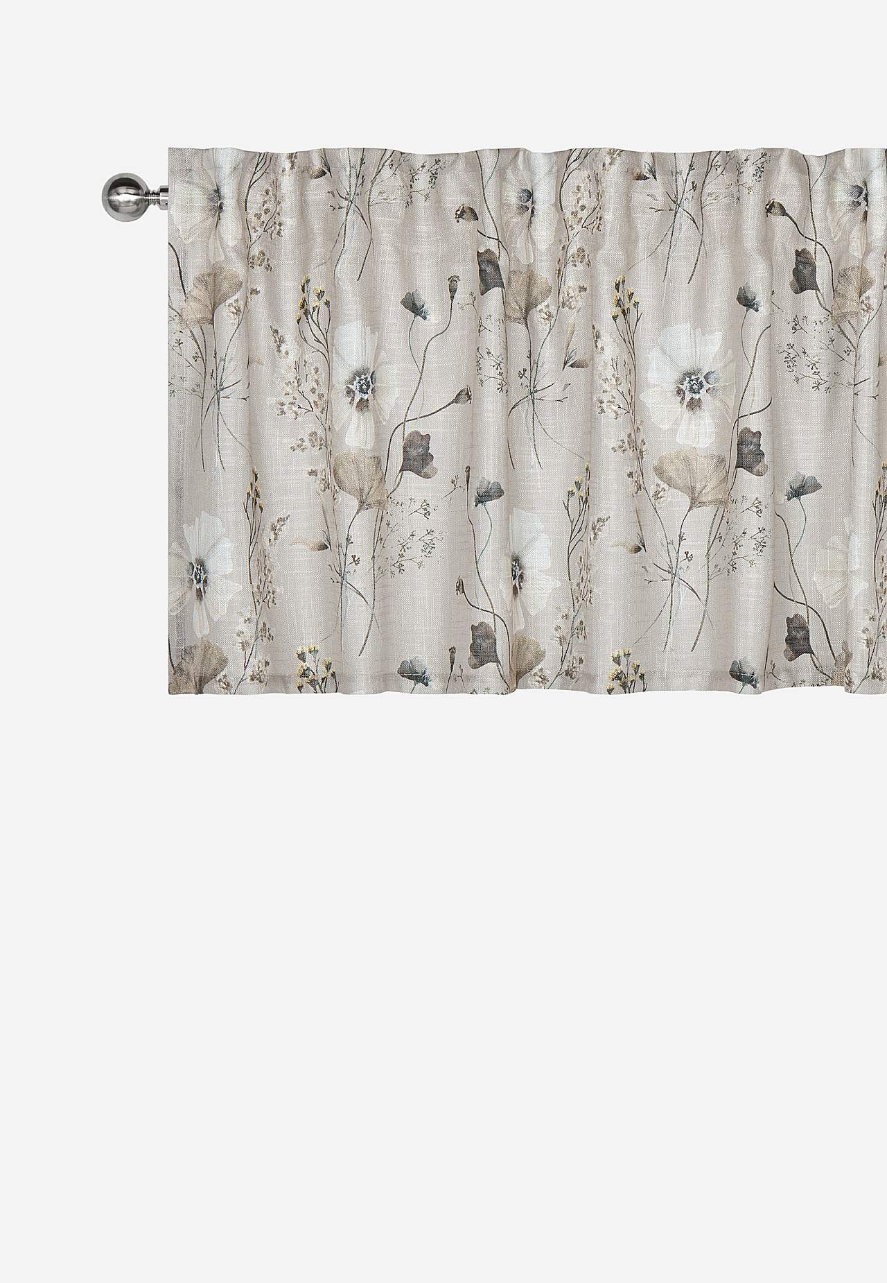 Querbehang mit Multiband mit einem Blumen-Muster