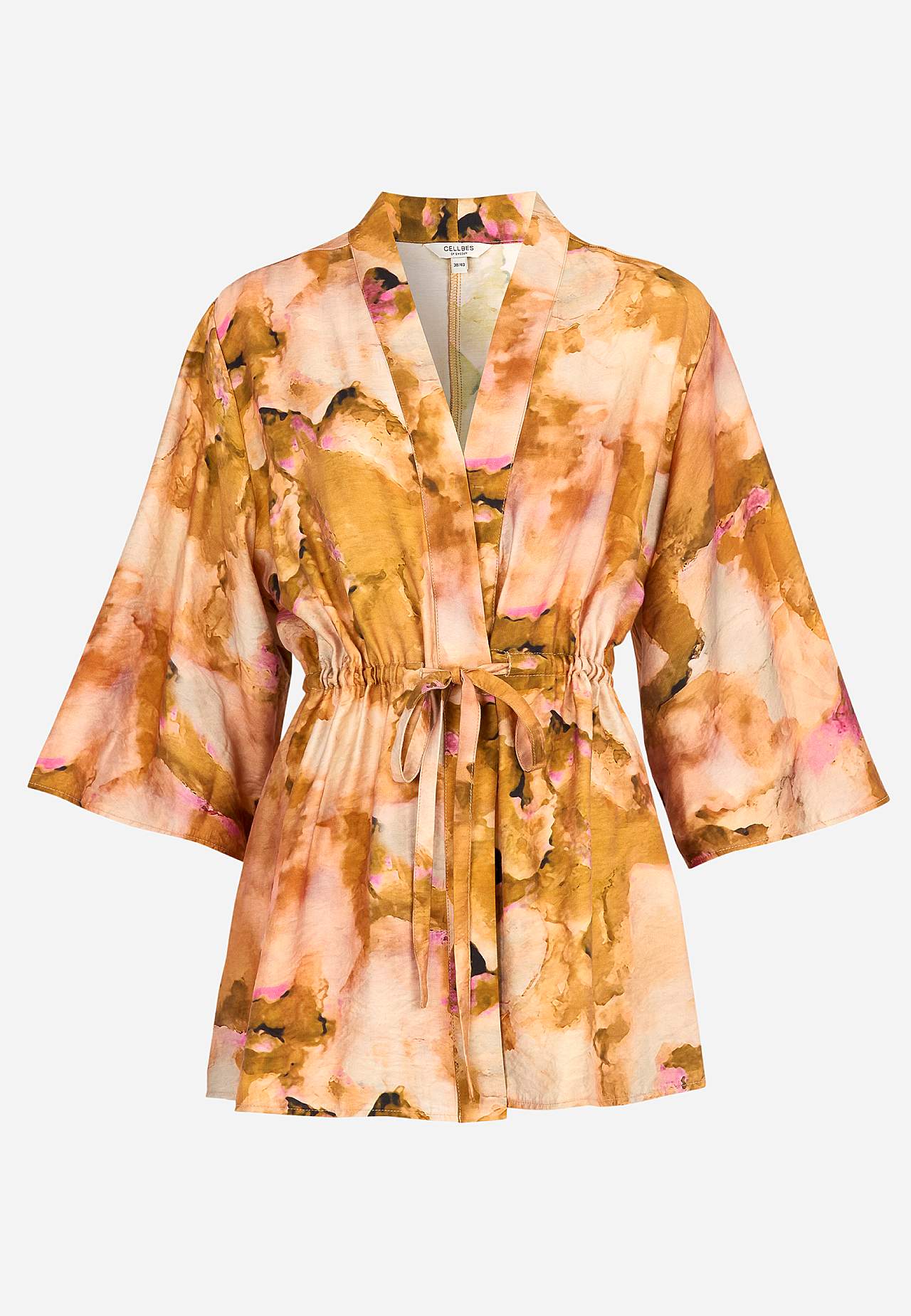 Gemusterte, flexible Kimono-Jacke