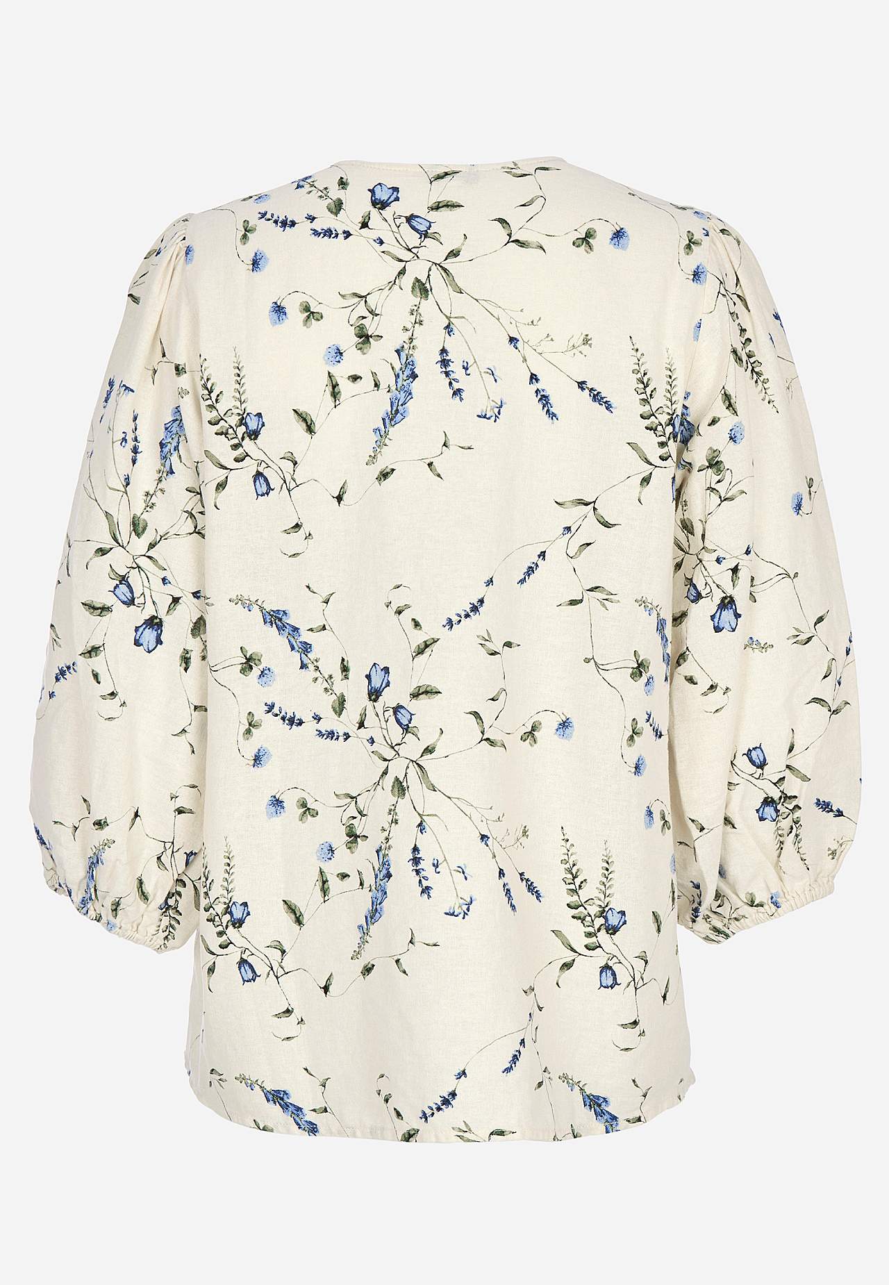 Blumige Leinen-Bluse