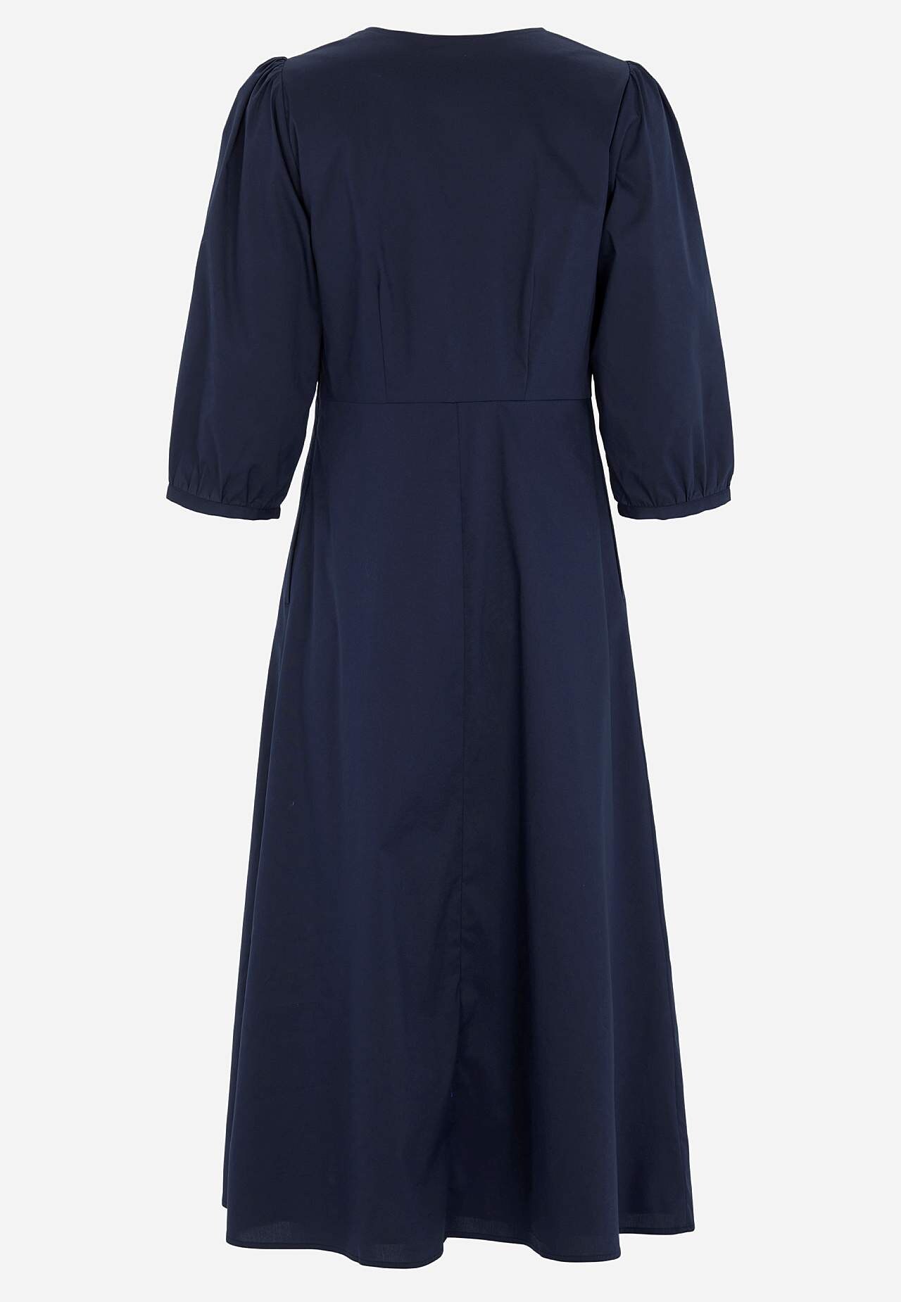 Kleid aus Popeline mit Taschen