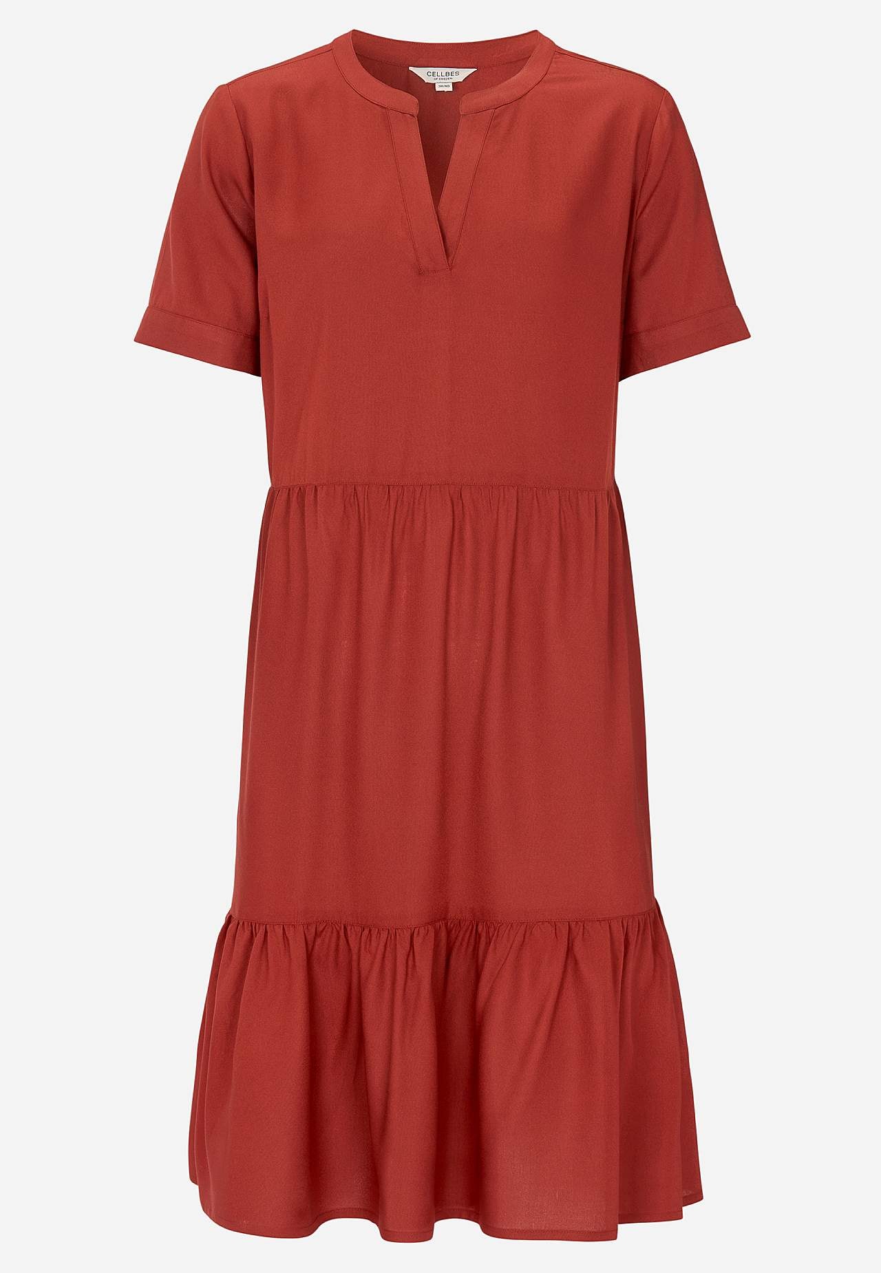 Viskosekleid mit Volant