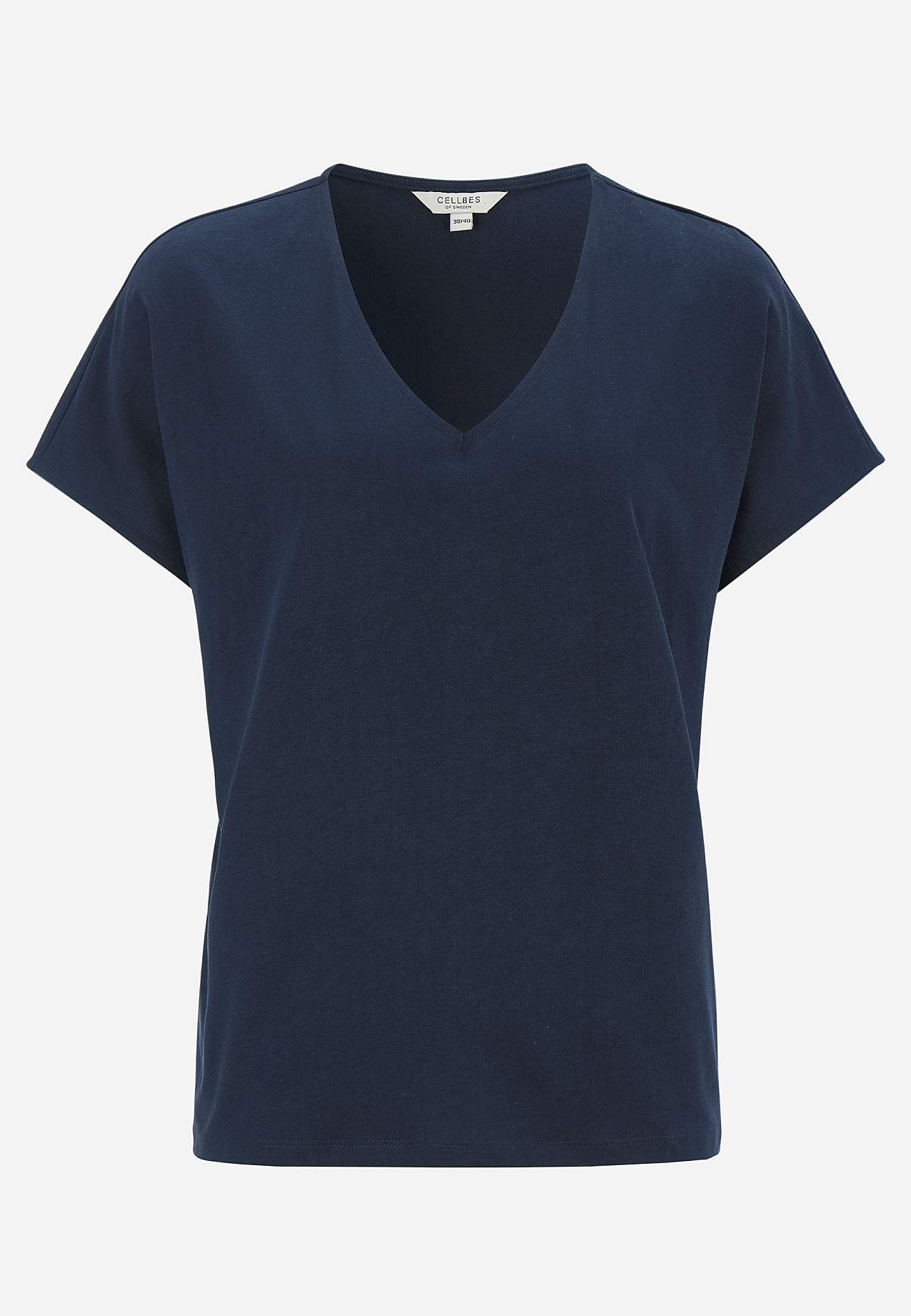 Jersey-Top mit kurzen Ärmeln