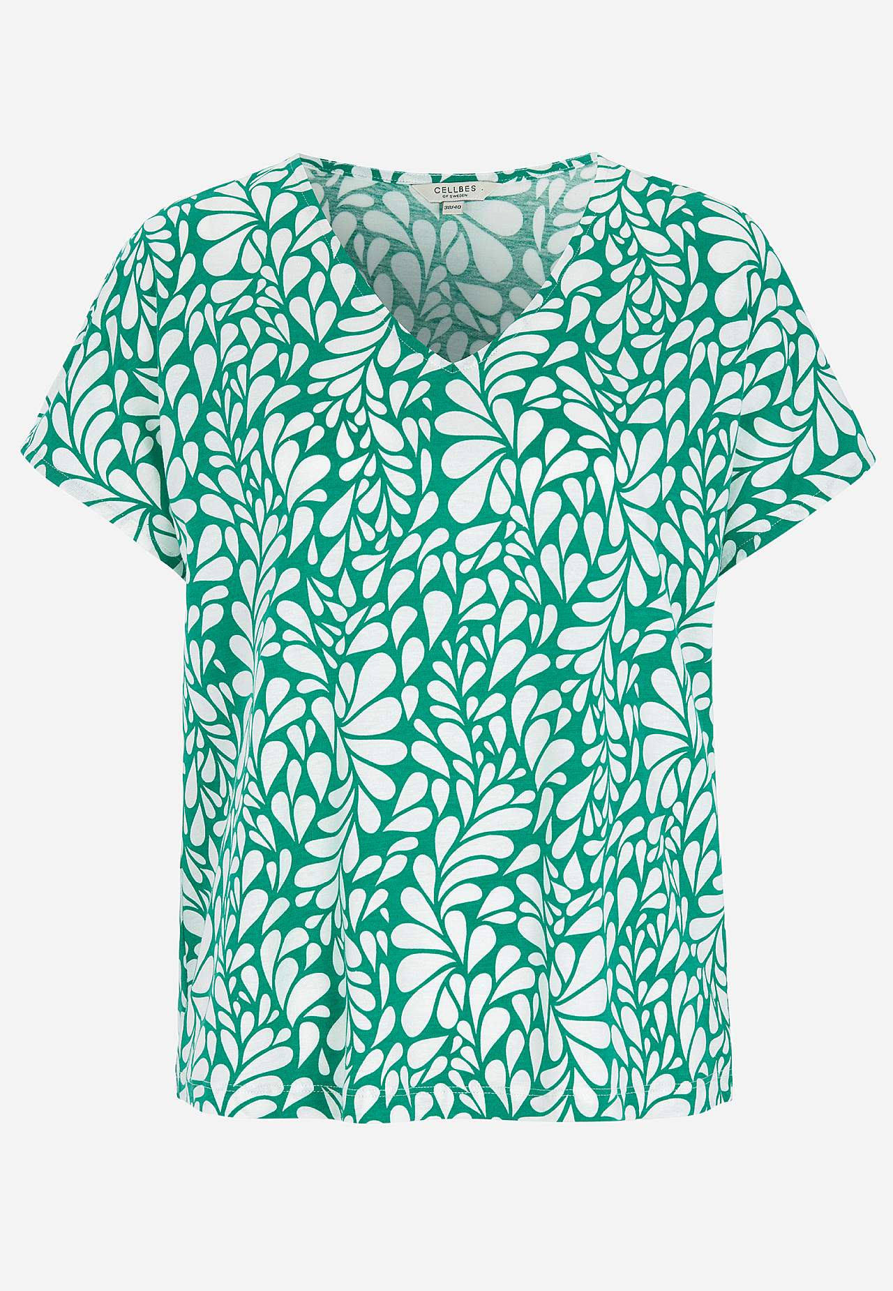 Jersey-Top mit kurzen Ärmeln