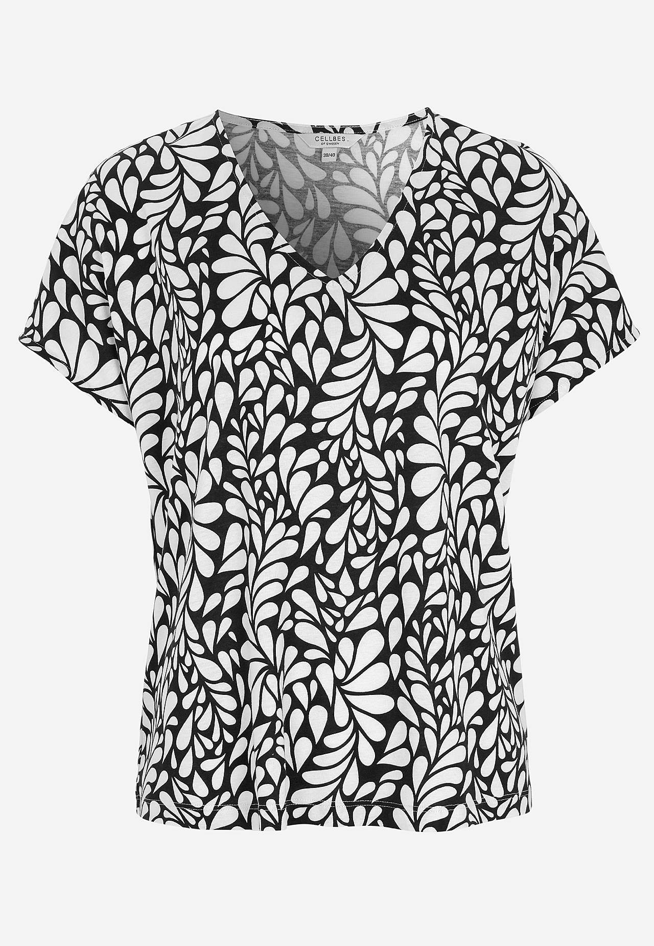 Jersey-Top mit kurzen Ärmeln