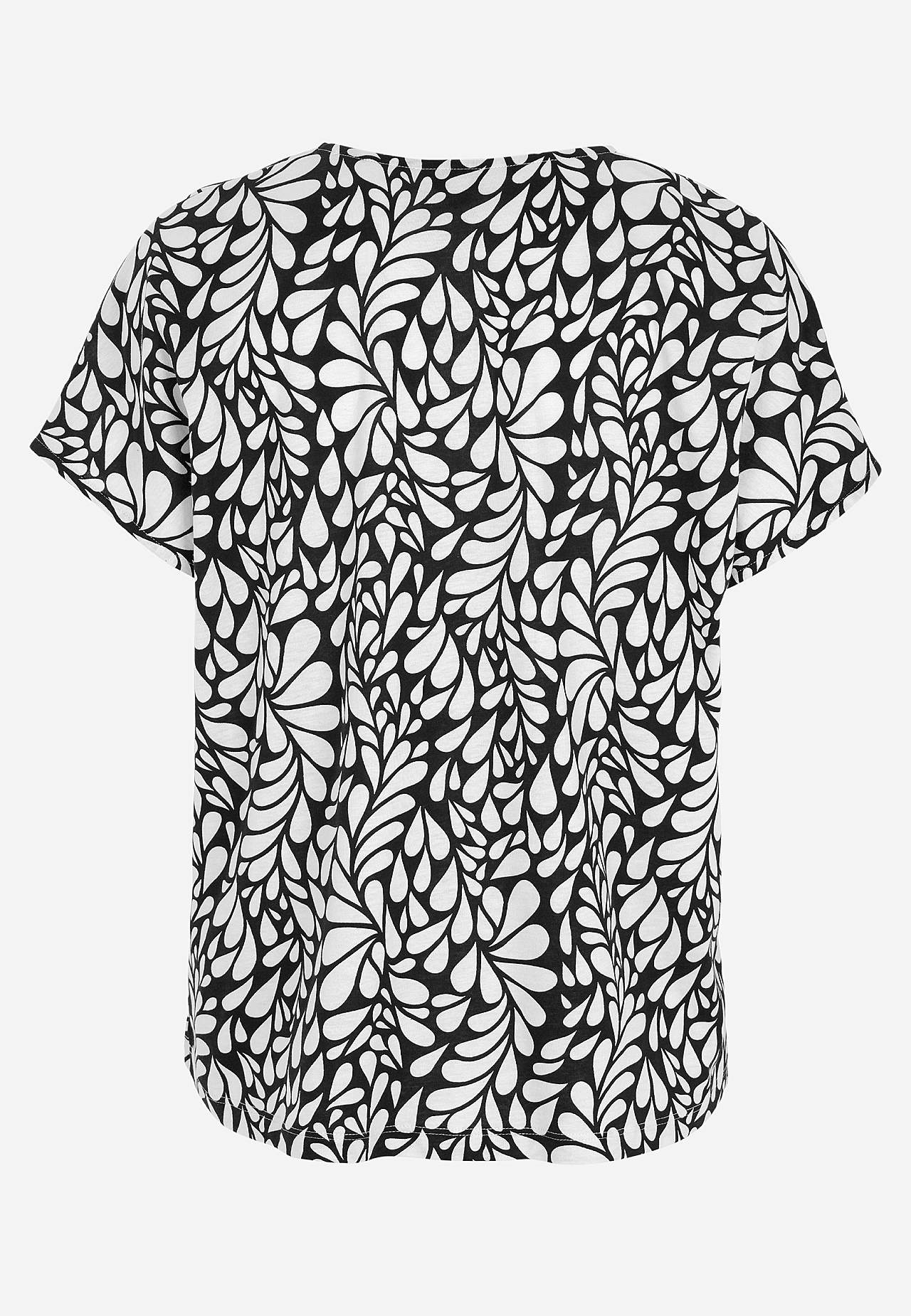 Jersey-Top mit kurzen Ärmeln