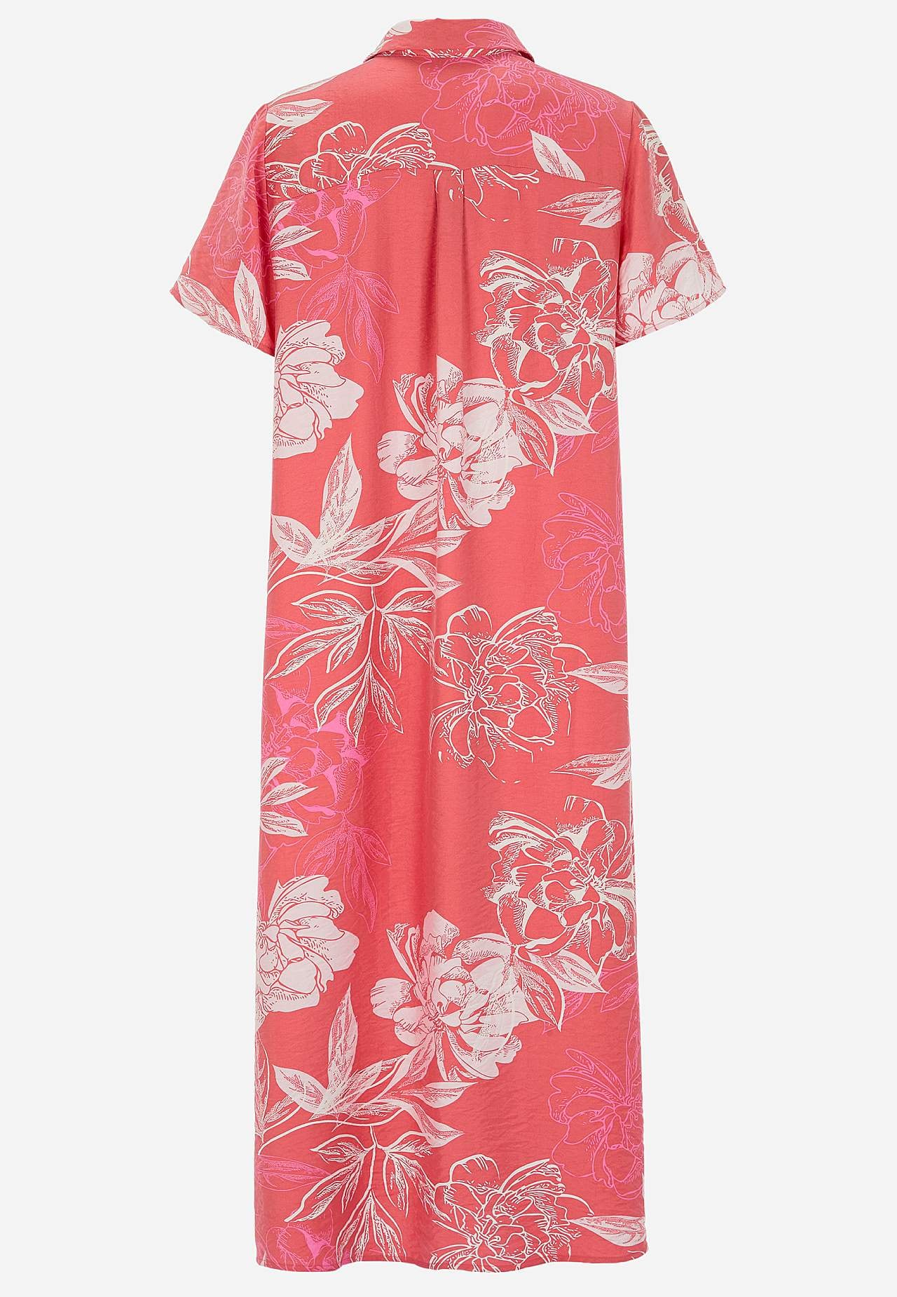 Blumiges Hemdkleid aus weicher Viskose