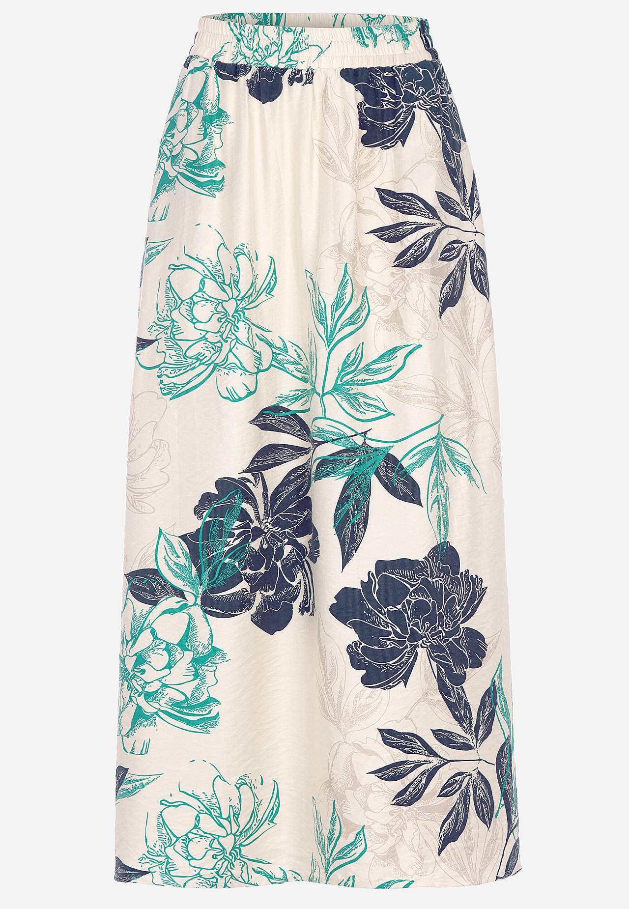 Blumiger Rock mit Taschen