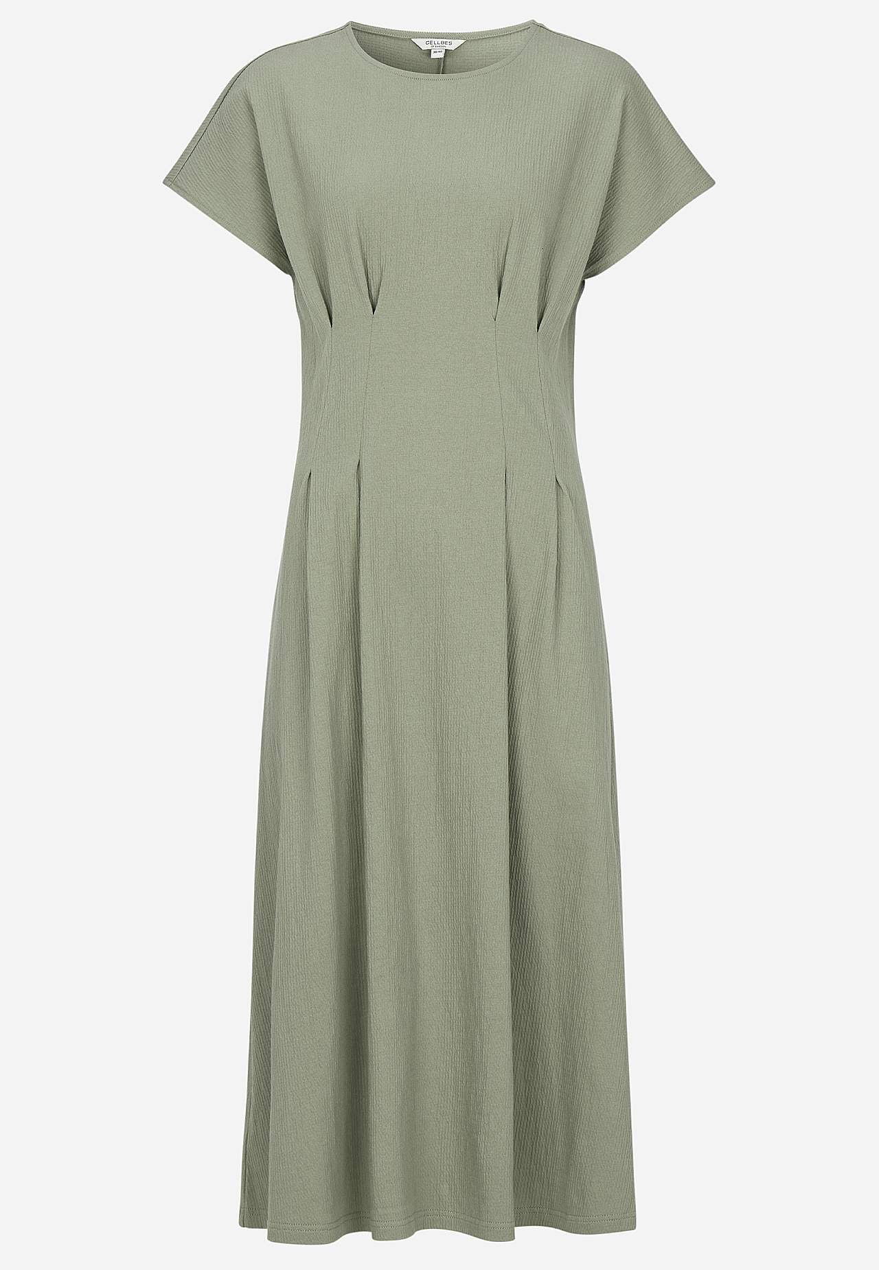 Kleid aus zerknittertem Baumwolljersey