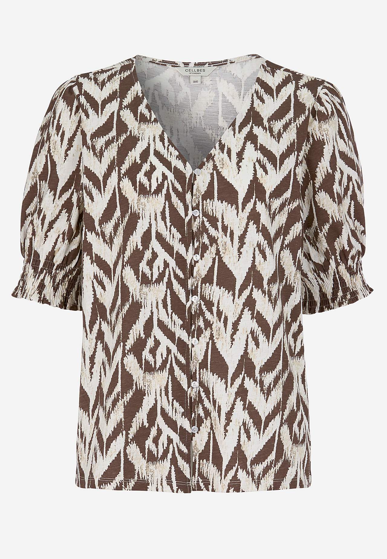 Jersey-Top mit Knöpfen