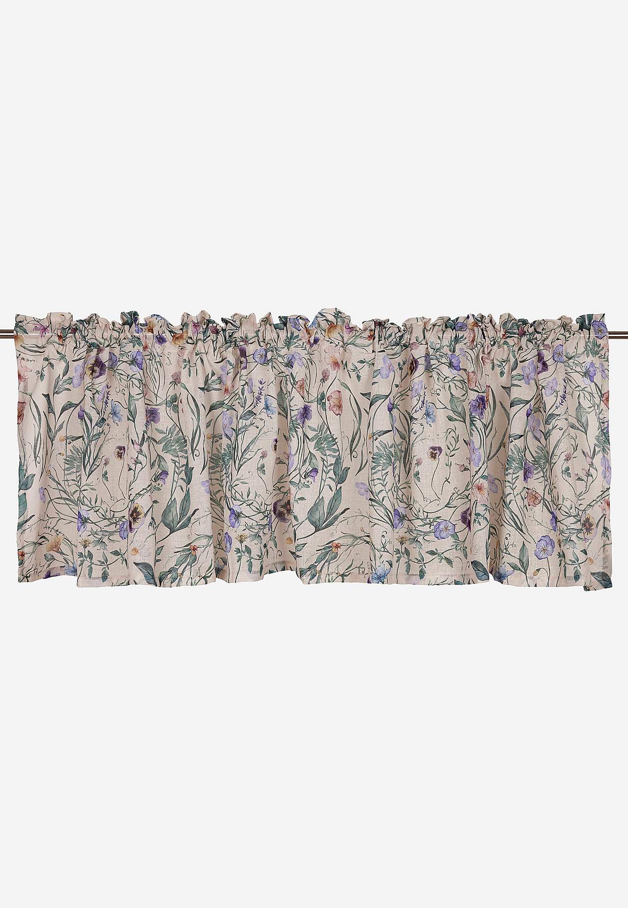 Querbehang mit Multiband mit einem Blumen-Muster