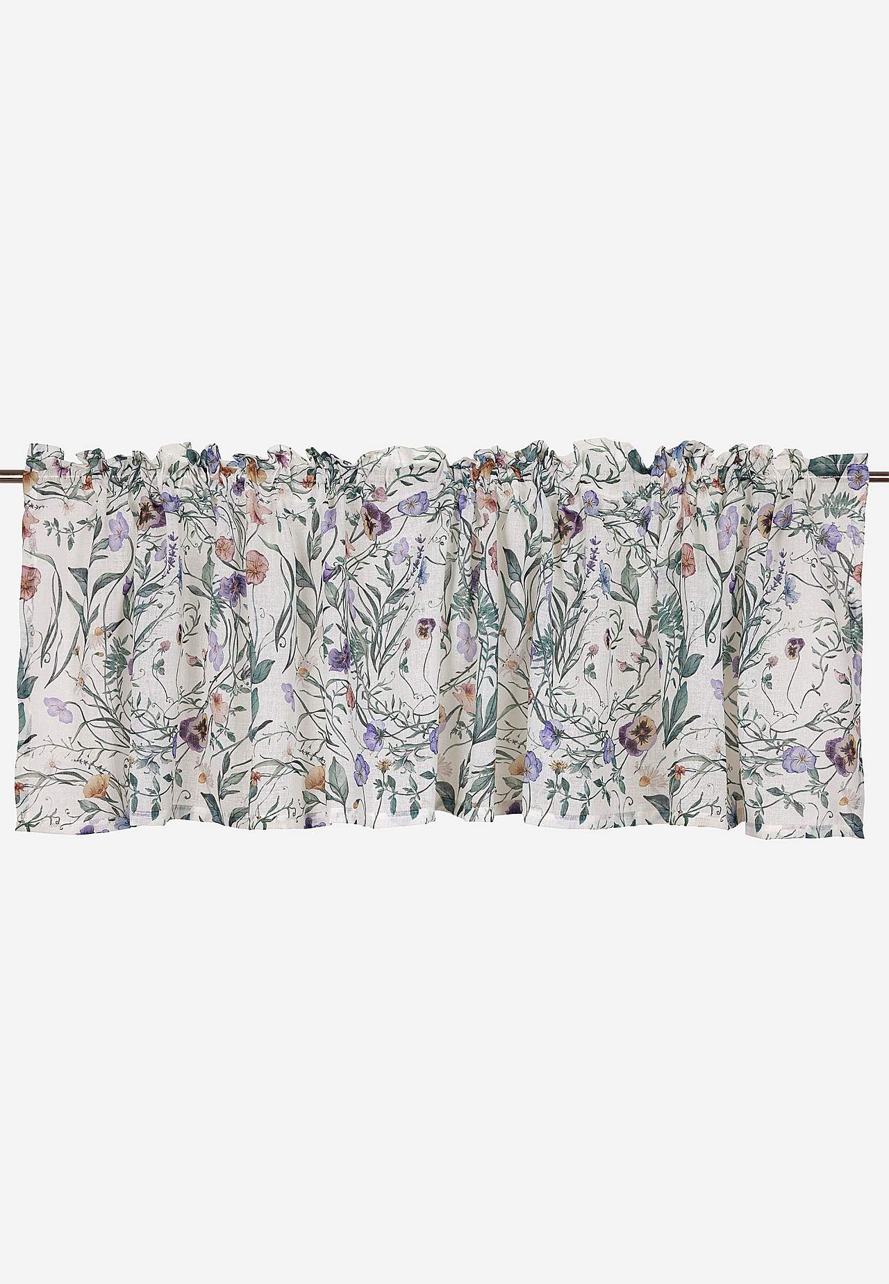 Querbehang mit Multiband mit einem Blumen-Muster