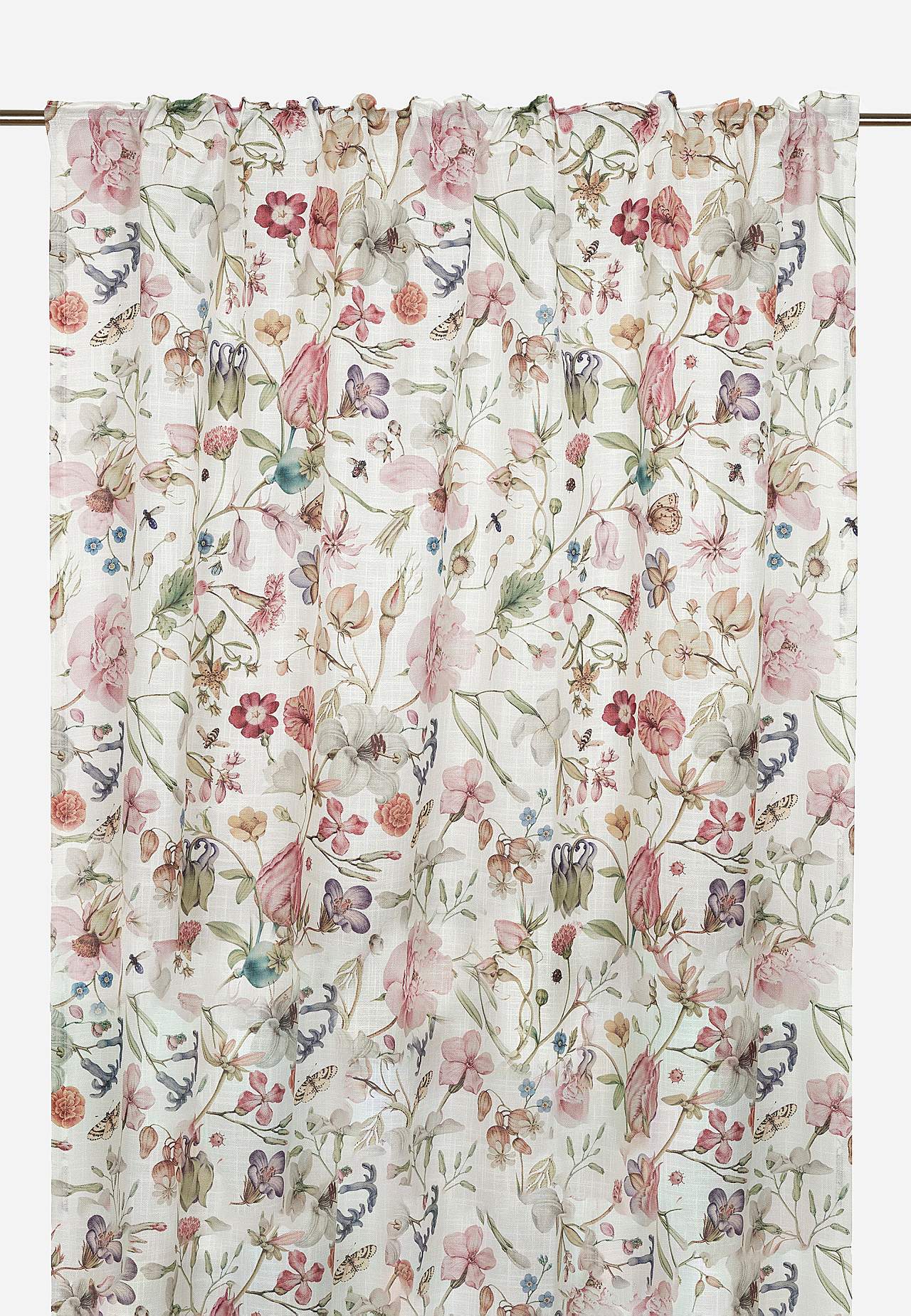Multiband-Vorhang mit einem Blumen-Muster 2er-Pack