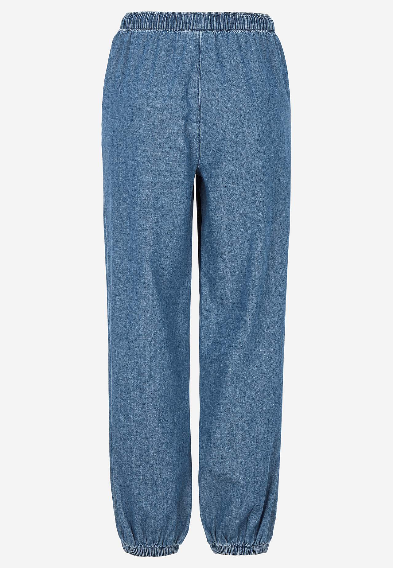 Hose aus leichtem Denim mit hohem Schnitt